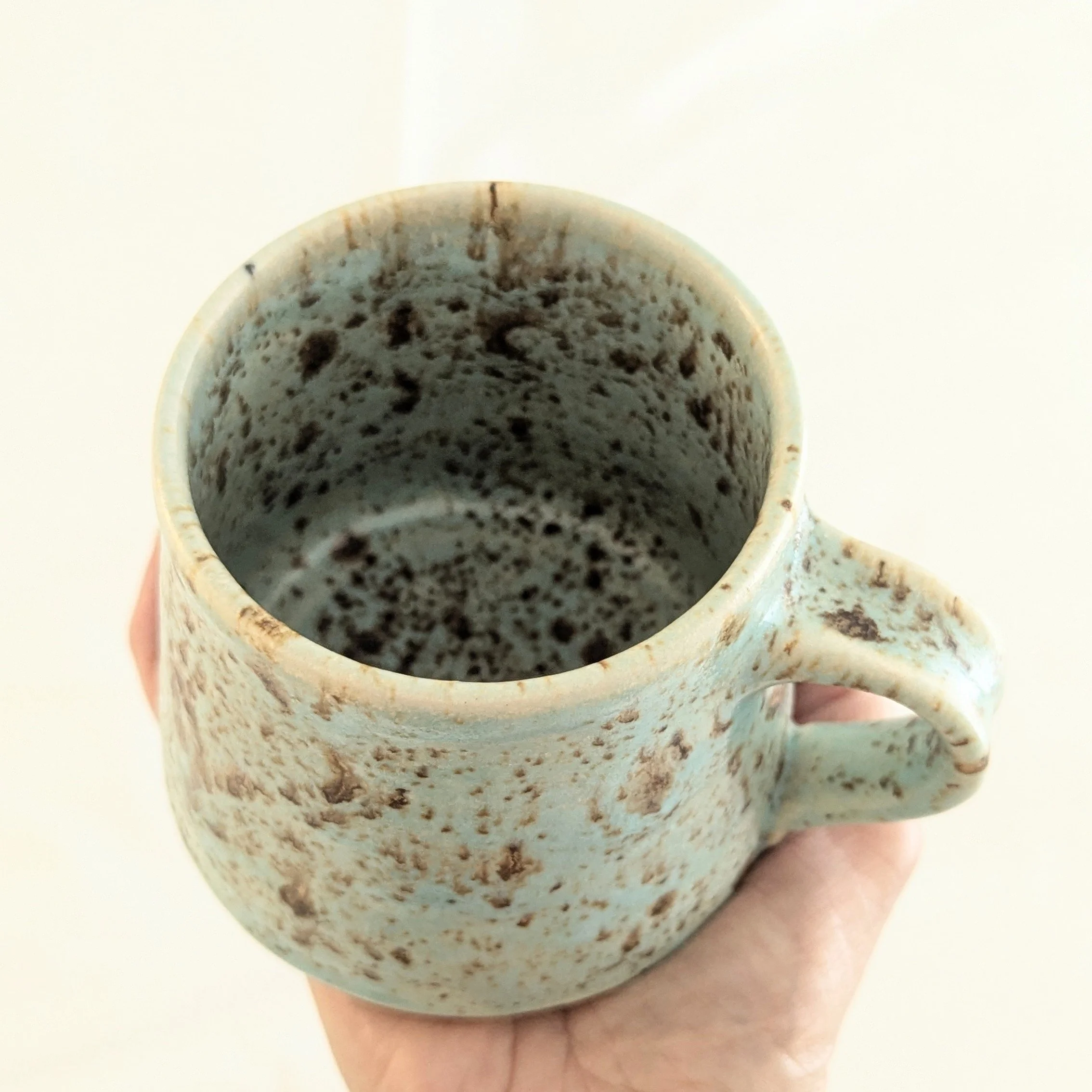 Pottery coffee mug made in England