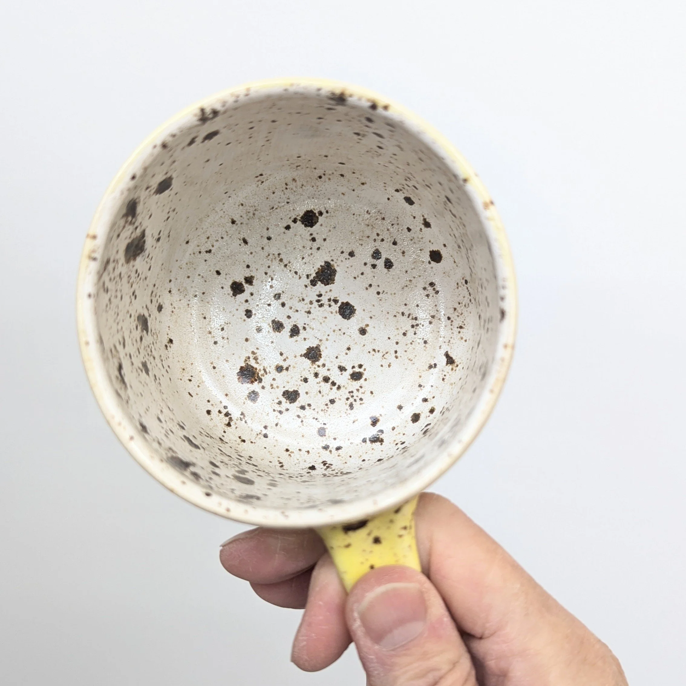 Speckled Pottery Mug Yellow