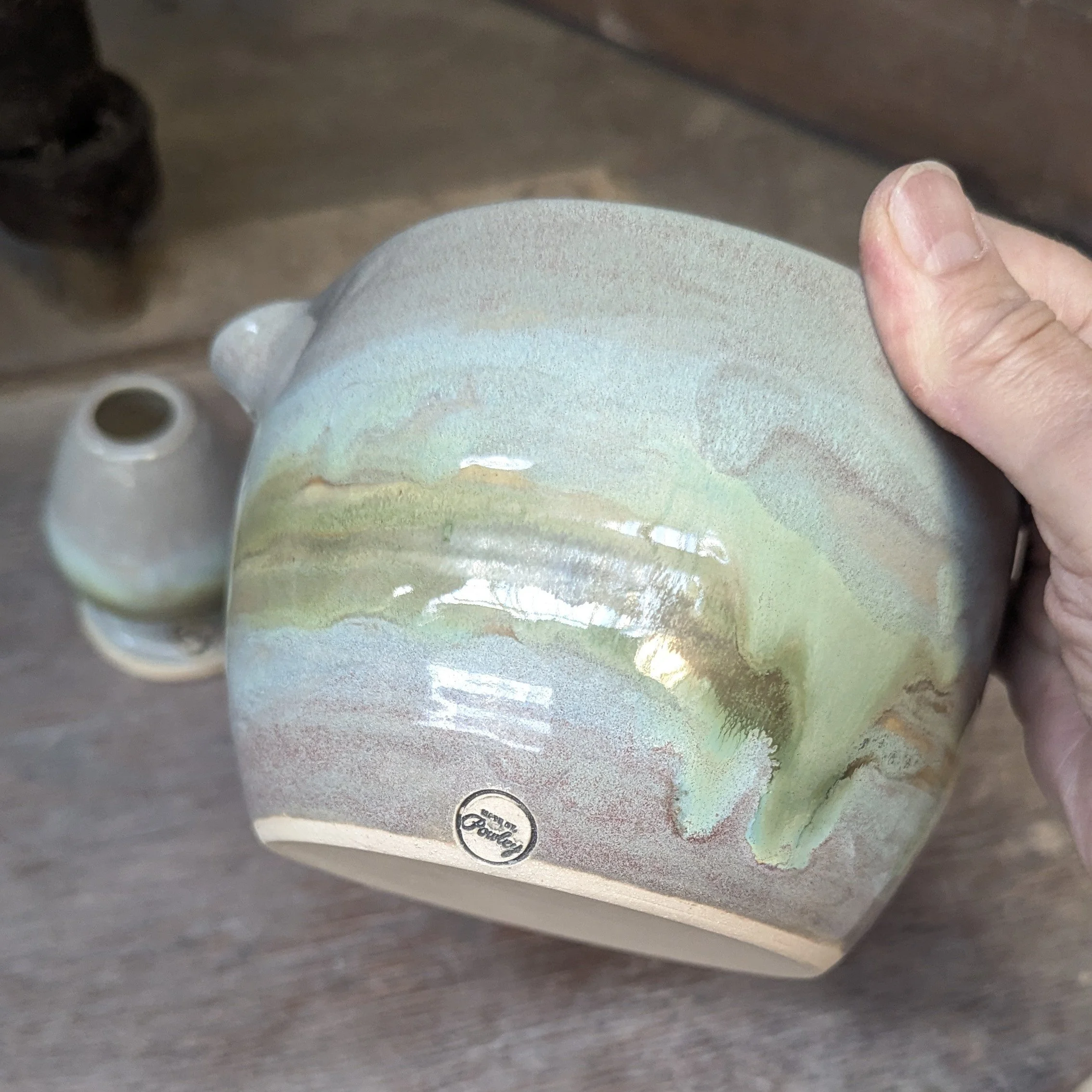 Pottery Matcha Set, Matcha bowl, Matcha whisk holder, chasen stand, ceramic pouring bowl, serving bowl handmade, mixing bowl with spout