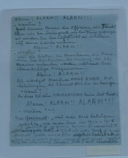 One of their notes aimed at ordinary German soldiers