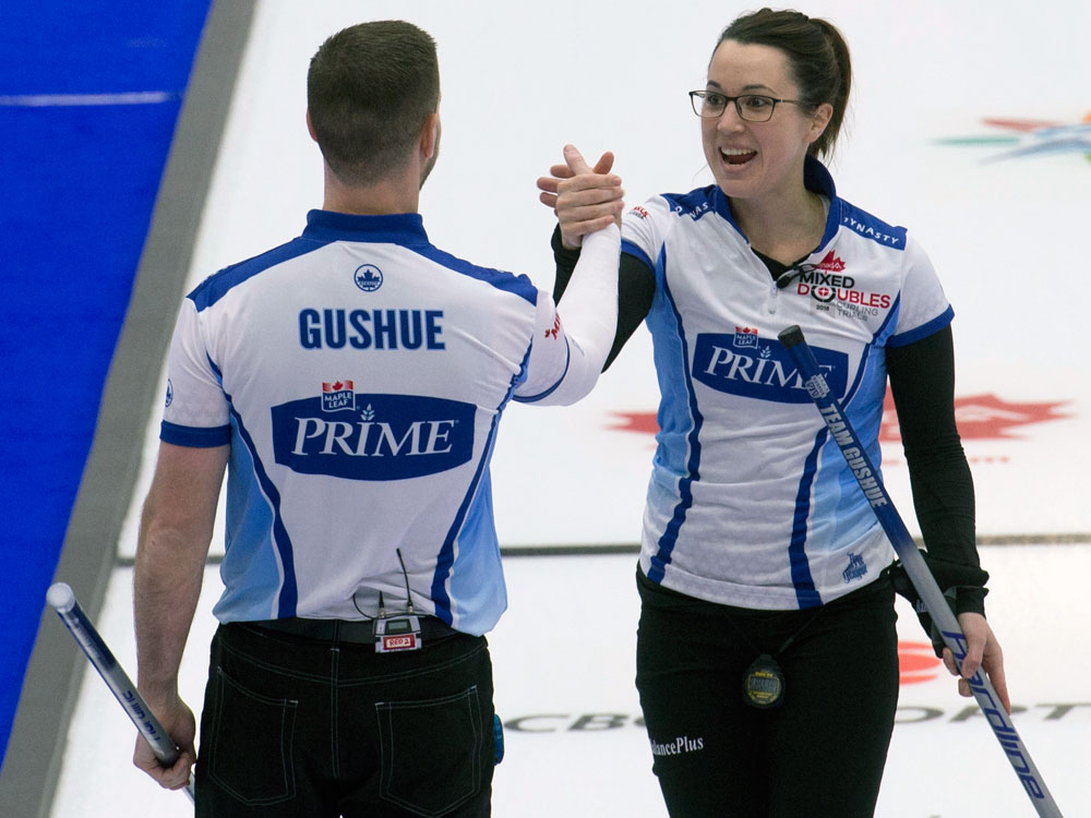 Sweeting and fast-learner Gushue two wins away from punching Olympic curling ticket