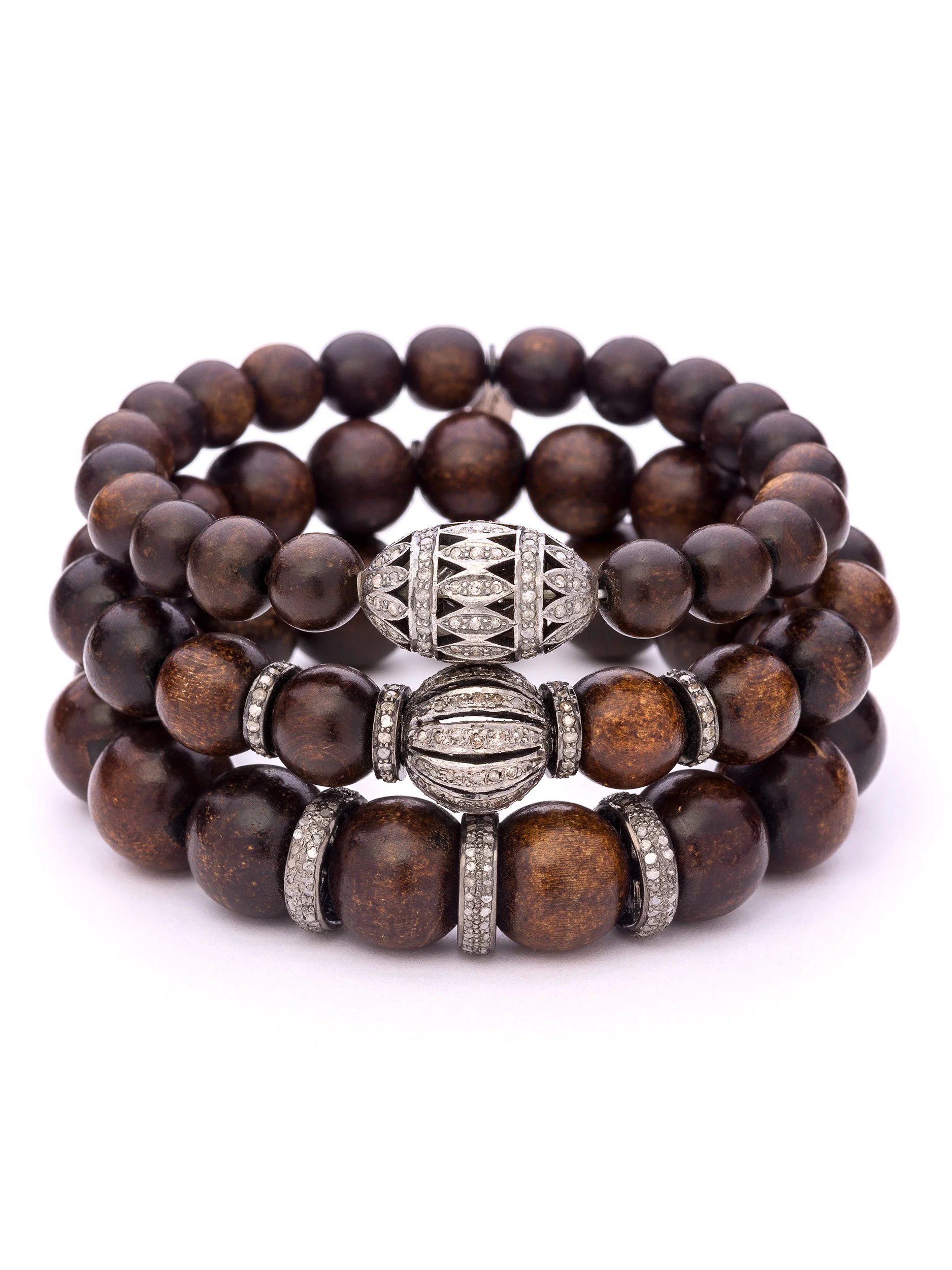 Burnt Horn Bracelet Stack