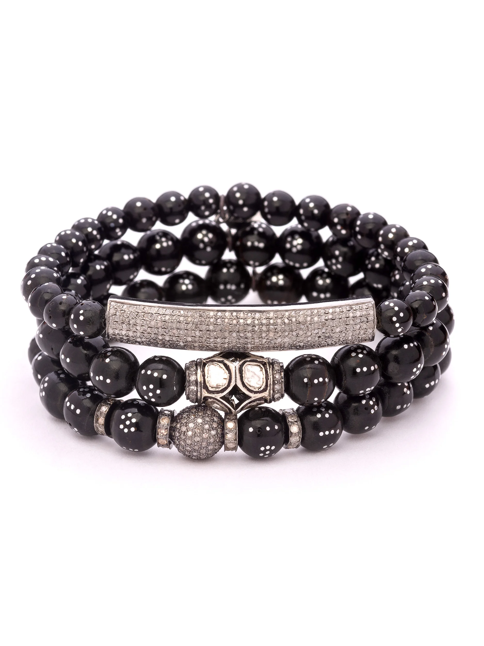 Black Coral - Arabian Prayer Bead Bracelet Stack