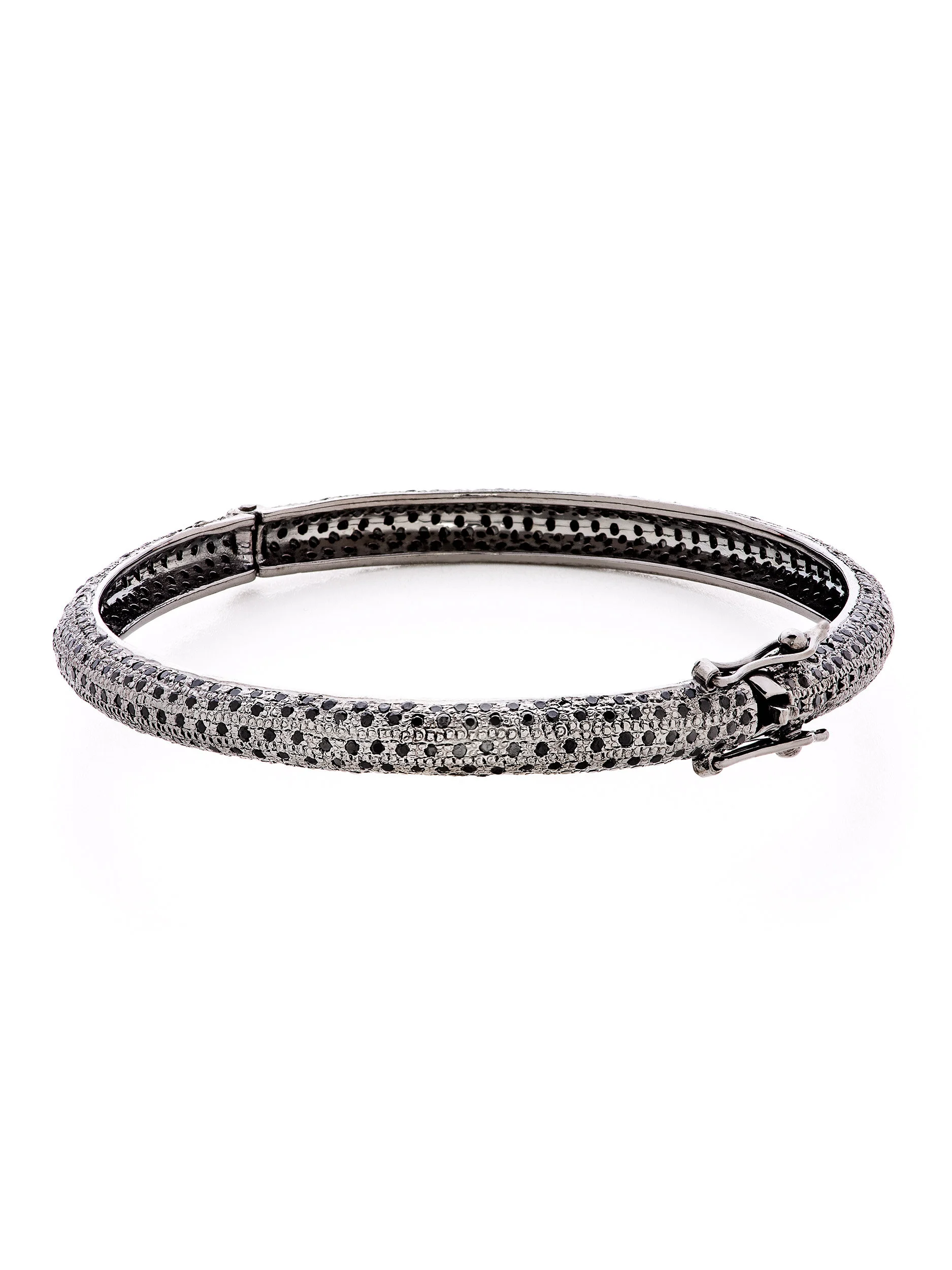 Silver Pave Spinel Bangle