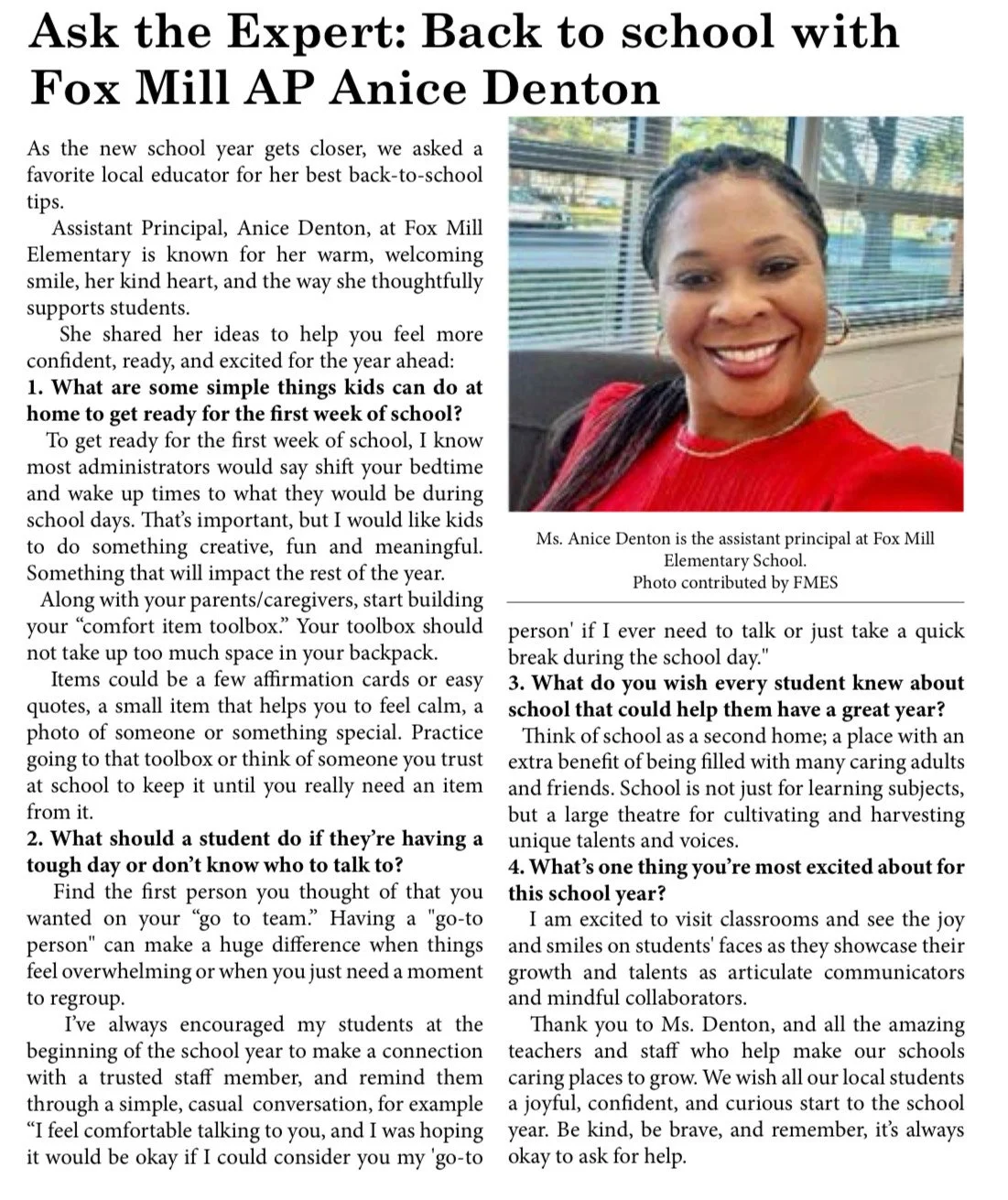 Spotlight on Ms. Denton!