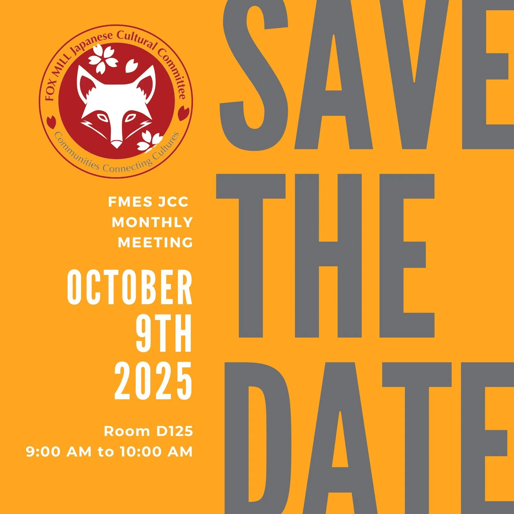 JCC Monthly Meeting – Thursday, October 9