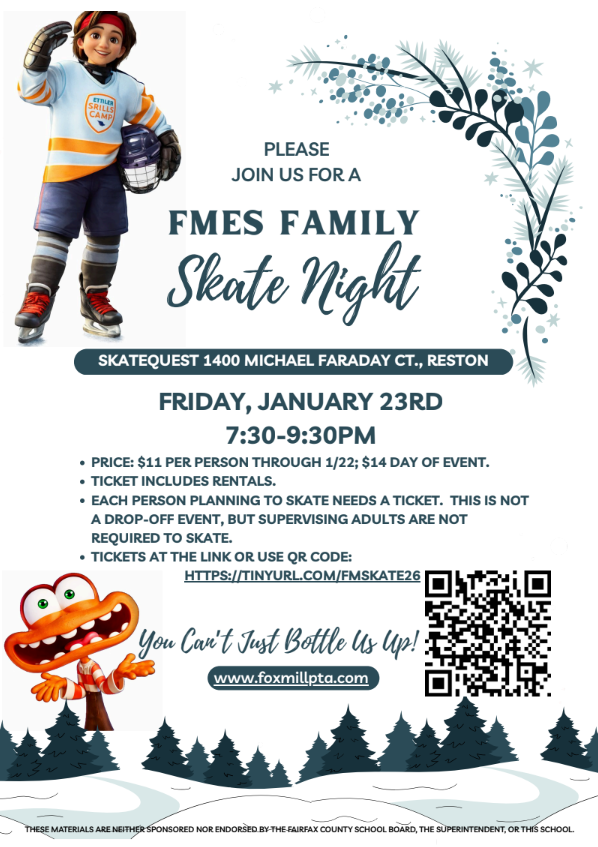 Skate Night at SKATEQUEST, 1/23 7:30-9:30pm!