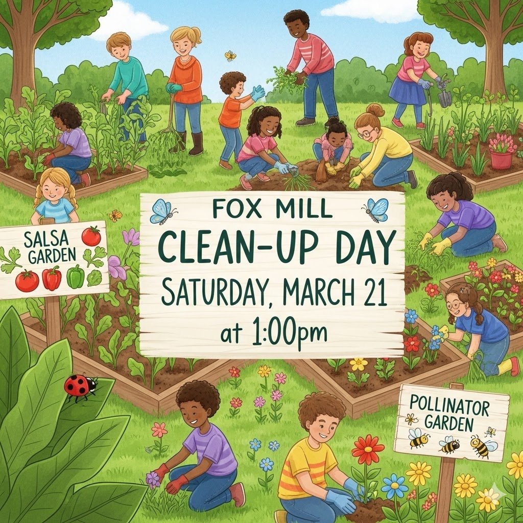 Fox Mill Garden Clean-up Day--March 21 at 1:00pm