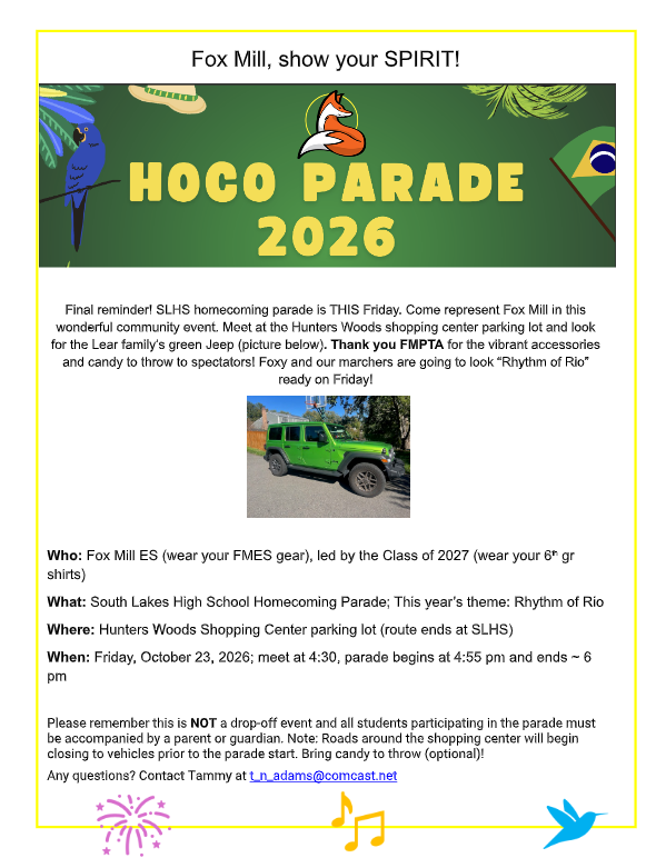 SLHS HOCO Parade this Friday! 