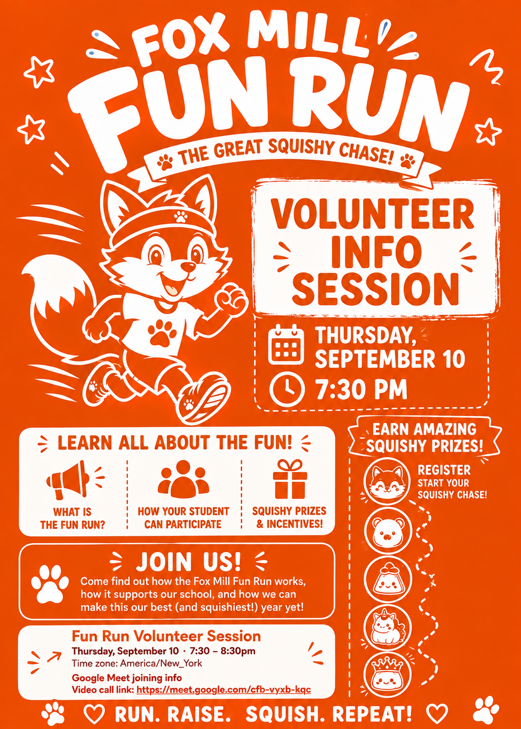 🦊 Get Ready for the Fun Run-- The Great Squishy Chase! 