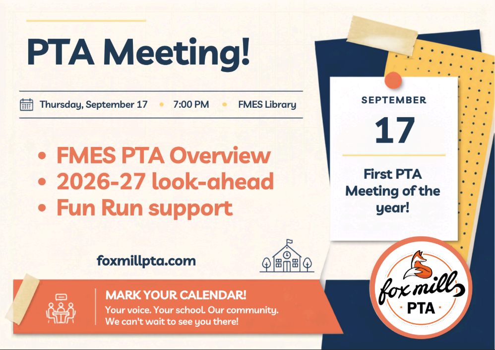 🦊 Join Us for Our First PTA General Meeting!