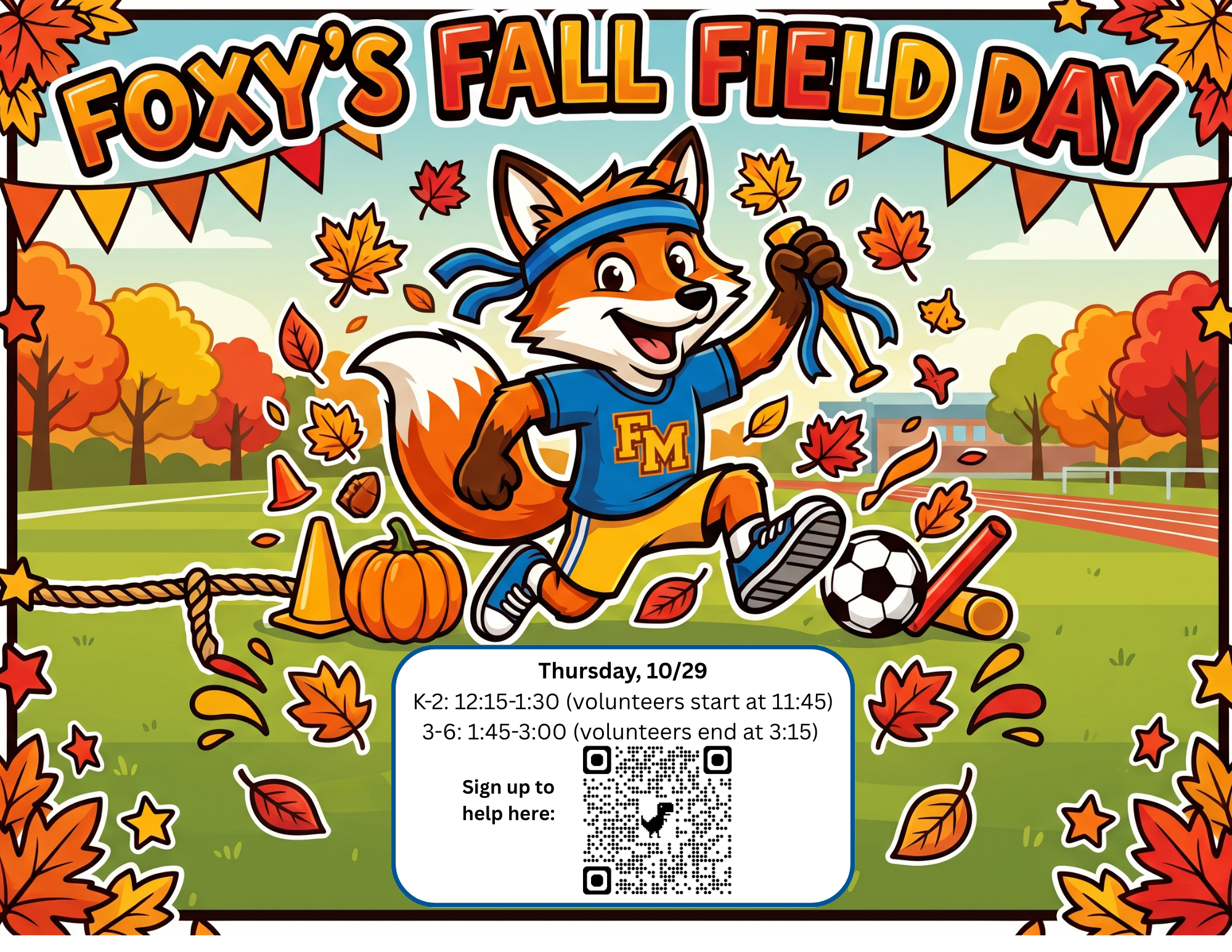 Please join us for Foxy's Fall Field Day on 10/29!&nbsp;