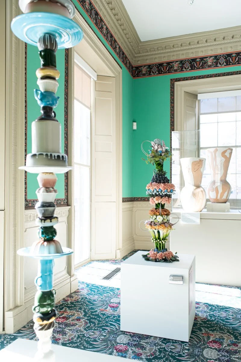 Word Stack Sculpture with Books 