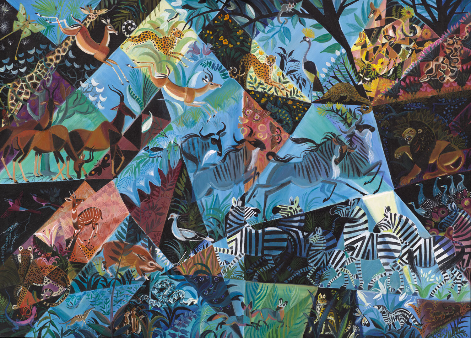 Animal Patterns, "Blue Savanna" | Dahlov Ipcar