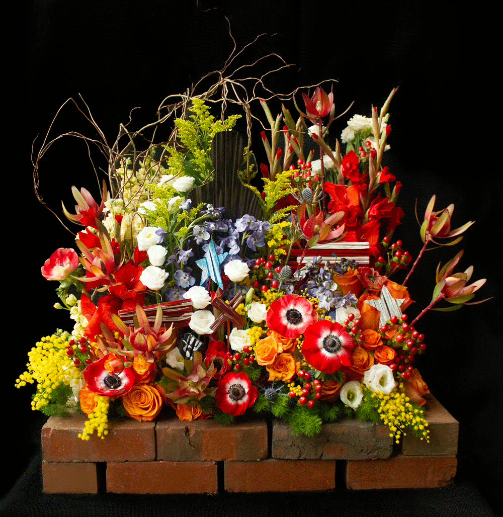 John Sundling's Floral Interpretation of "Ghetto Wall #2" by David Driskell