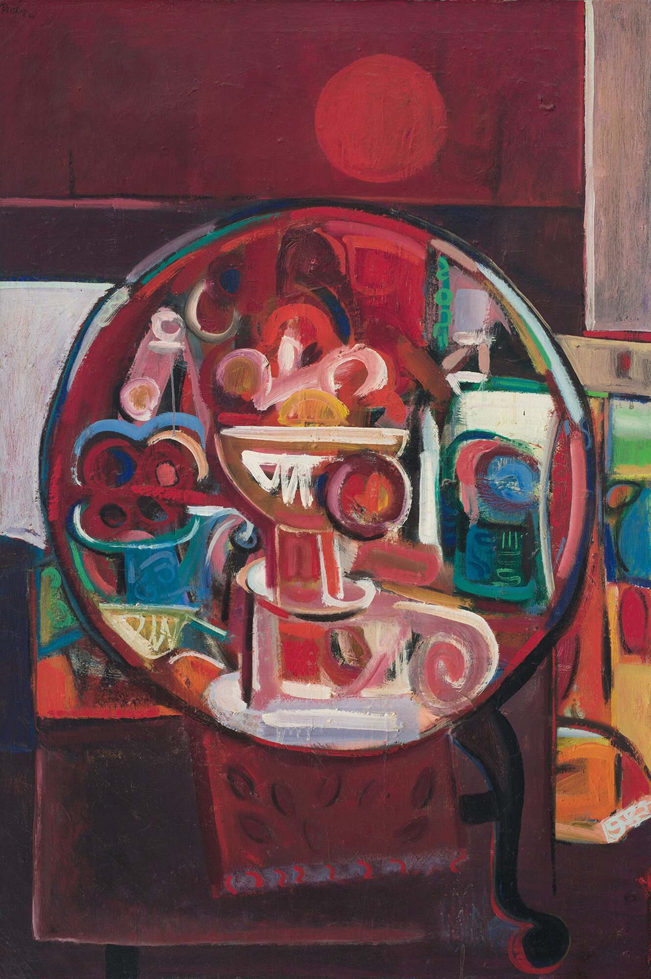  David C. Driskell (United States, 1931–2020),  Still Life with Sunset , 1966, oil on canvas, 48 x 32 inches. Collection of Joseph and Lynne Horning, Washington, DC. © Estate of David C. Driskell, courtesy DC Moore Gallery, New York&nbsp;  