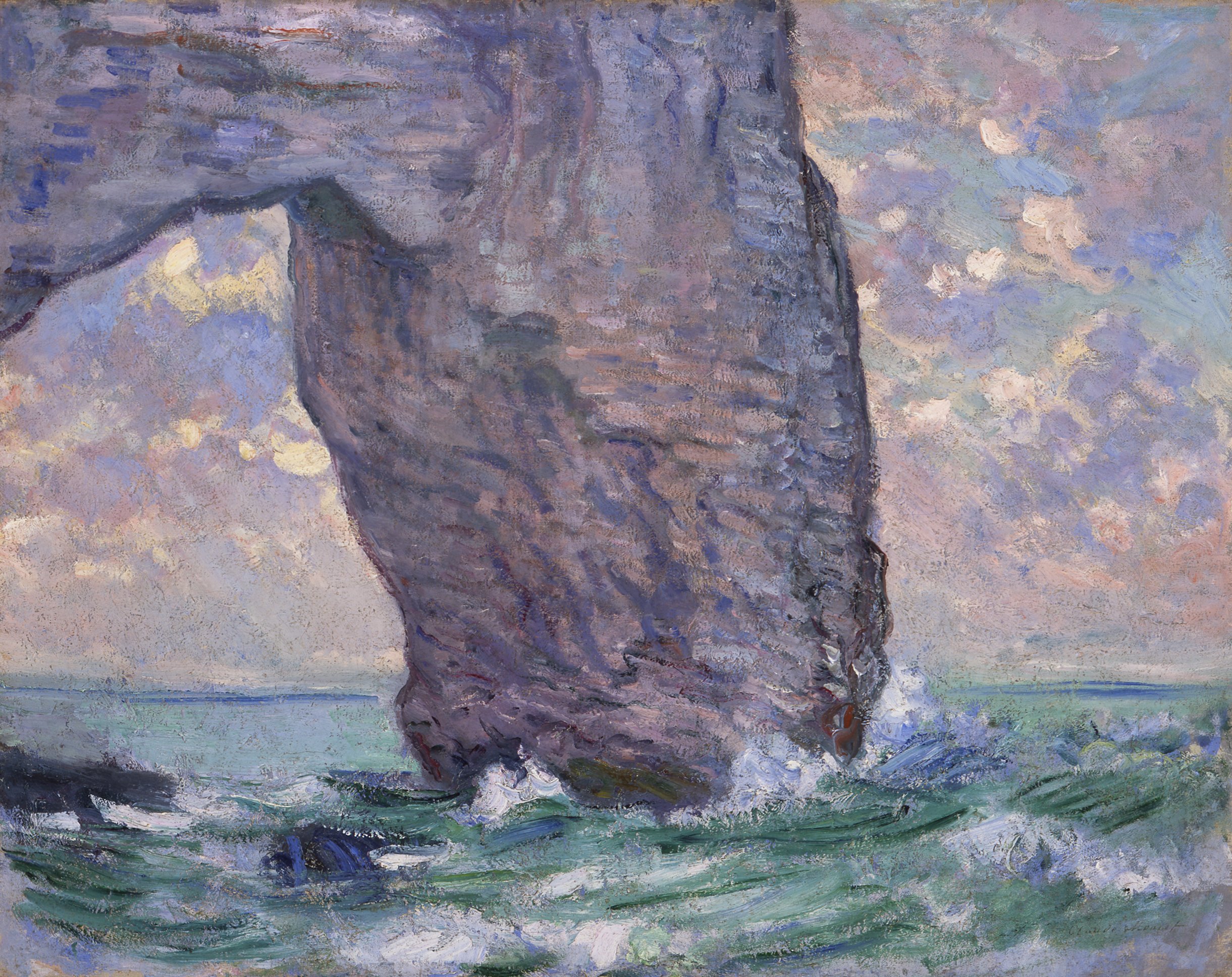  Claude Monet (France, 1840-1926),  The Manneporte Seen from Below , circa 1884, oil on canvas, 28 3/4 x 36 5/16 inches. Isabelle and Scott Black Collection. Image courtesy of Meyersphoto.com⁠ 