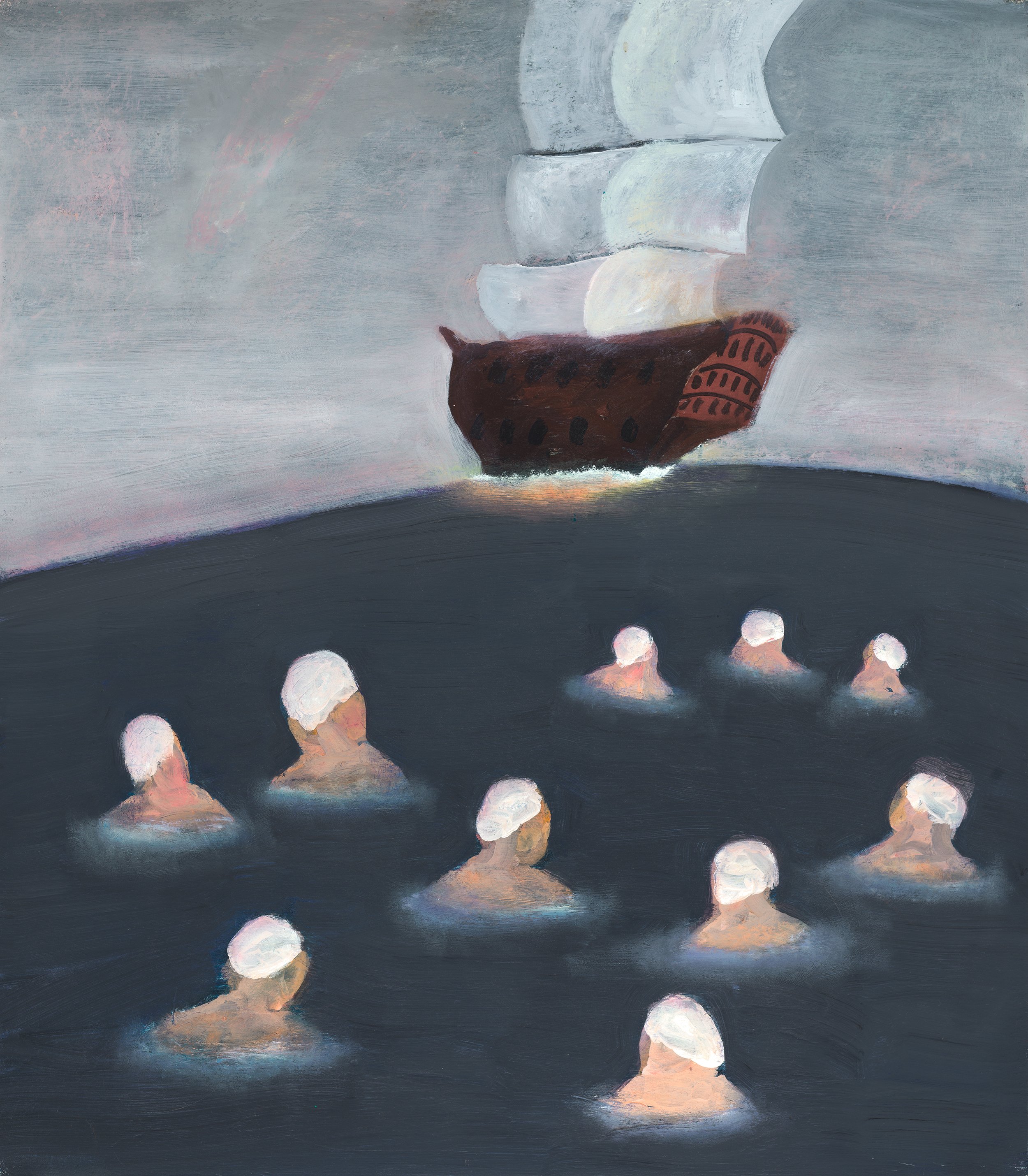  Katherine Bradford (United States, born 1942),  Mother Ship , 2006, oil on canvas, 30 x 24 inches. Collection of William Finn and Arthur Salvador © Katherine Bradford. Image courtesy Stephen Petegorsky Photography  