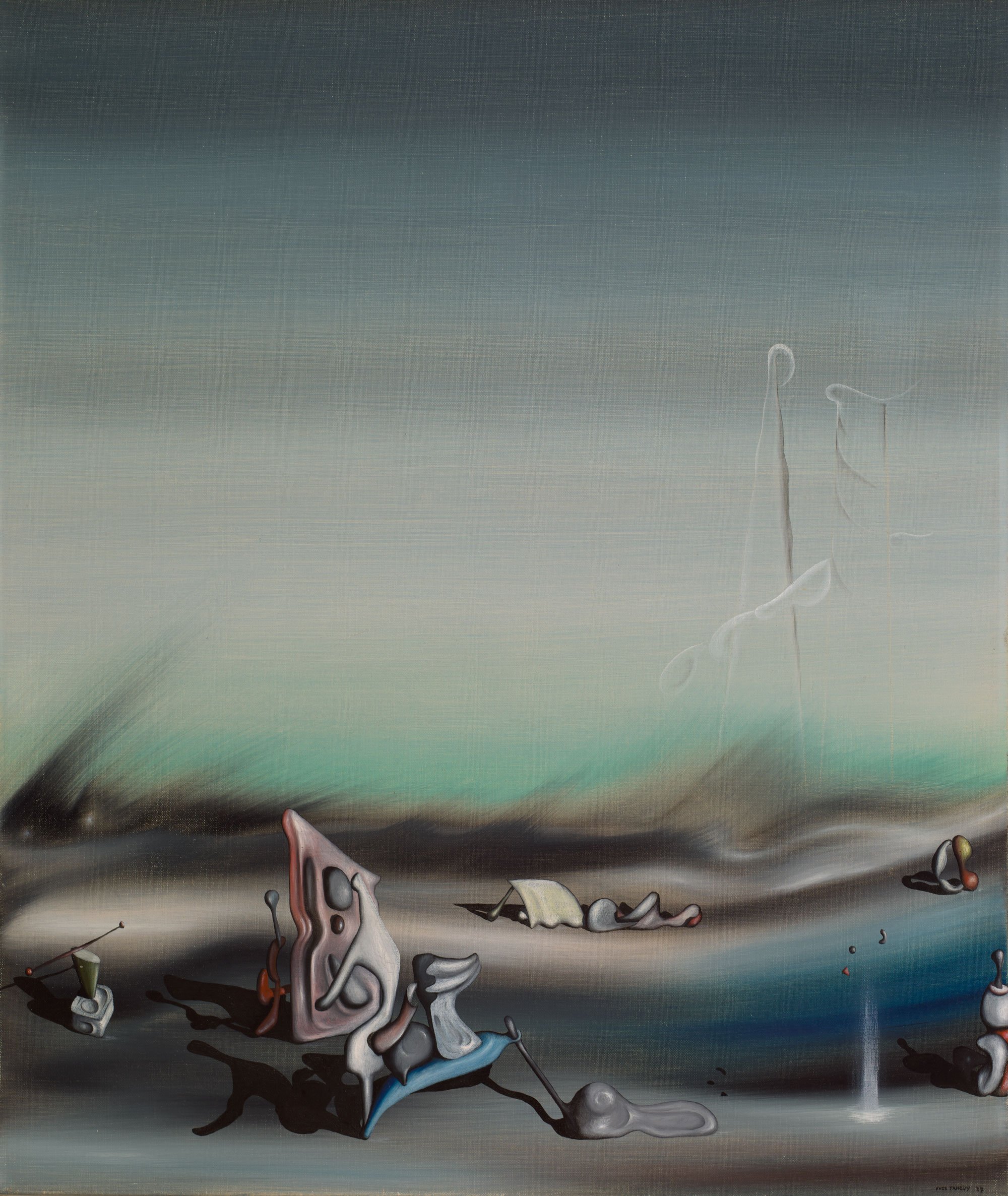  Yves Tanguy (United States, 1900-1955),  Untitled , 1937, oil on canvas, 21 ¾ x 18 3/16 inches. Isabelle and Scott Black Collection. © 2022 Estate of Yves Tanguy / Artists Rights Society (ARS), New York 