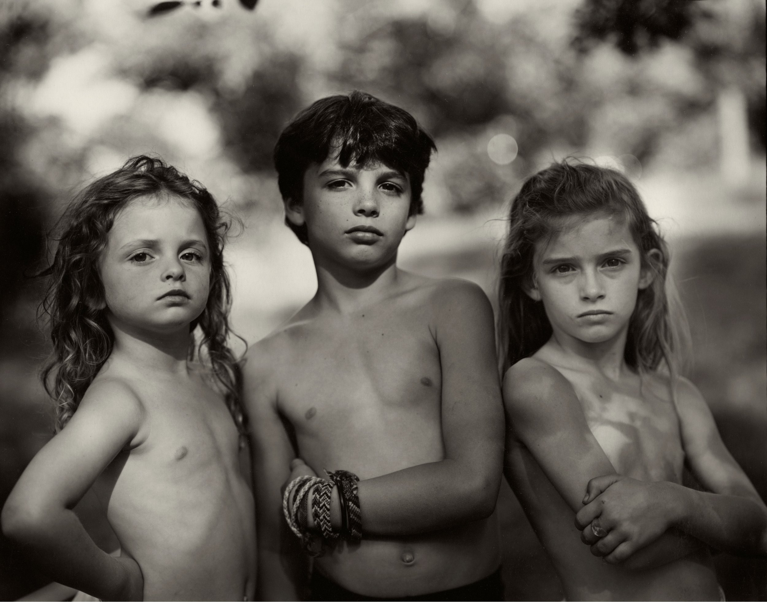  Sally Mann (United States, born 1951),  Emmett, Jessie, and Virginia , 1989, gelatin silver print, 18 3/4 x 23 inches. Promised Gift from the Judy Glickman Lauder Collection, 4.2012. © Sally Mann. Courtesy Gagosian 