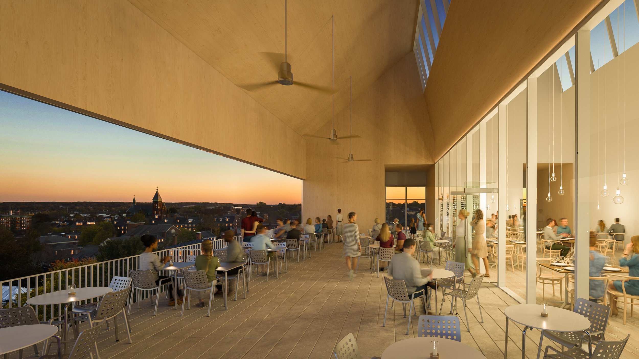  New Wing Rooftop. Image courtesy of Portland Museum of Art, Maine / Toshiko Mori Architect / Dovetail Design Strategists 