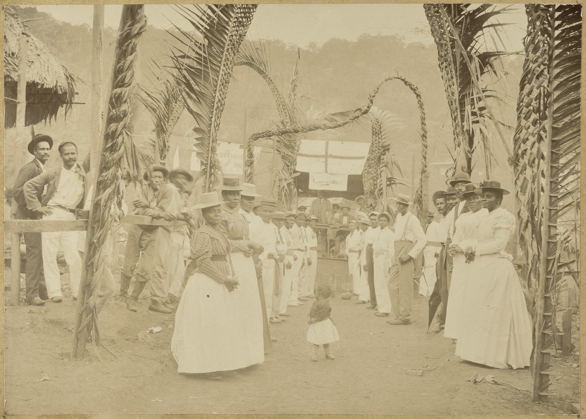  Unknown,  Emancipation Day, Jamaica ,  August 1 , circa 1895, two gelatin silver prints, overall: 11 9/16 × 9 7/16 inches. Art Gallery of Ontario. Gift of Patrick Montgomery, through the American Friends of the Art Gallery of Ontario Inc., 2019. 201