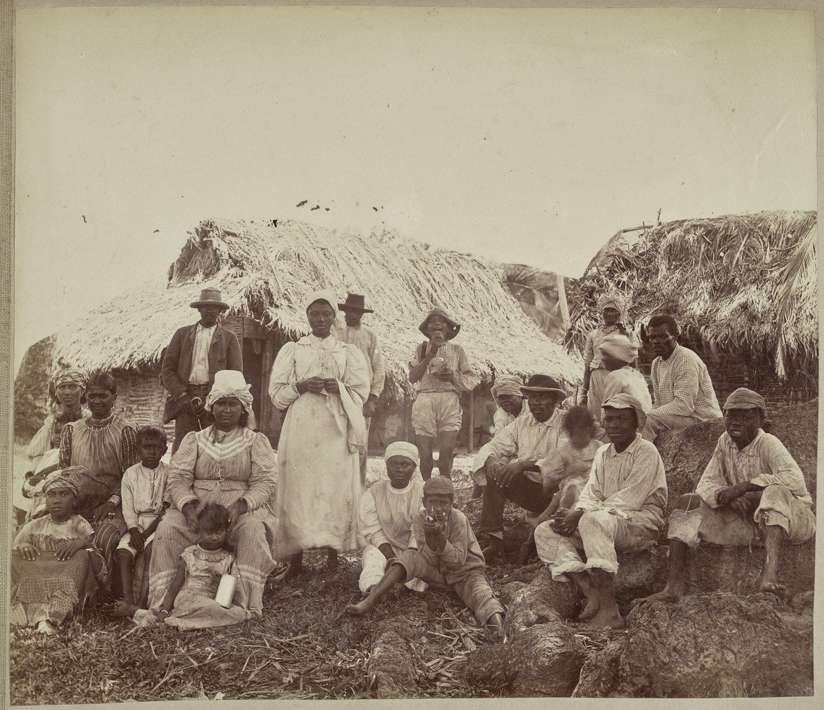  Unknown,  Family at Home, Blue Mountains, Jamaica , circa 1890, albumen print, 9 3/4 × 13 11/16 inches. Art Gallery of Ontario. Gift of Patrick Montgomery, through the American Friends of the Art Gallery of Ontario Inc., 2019. 2019/3075. Photo © AGO