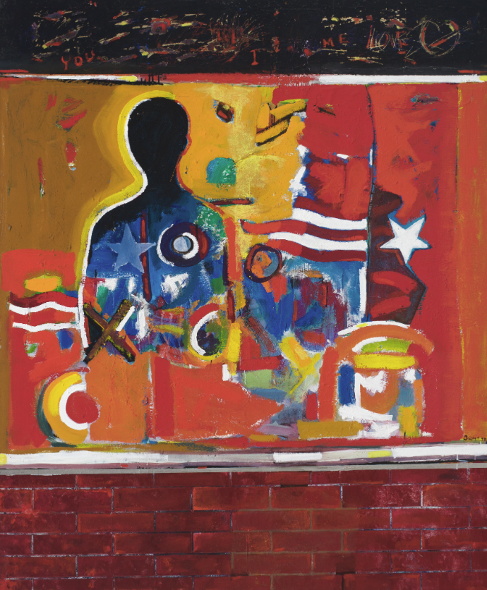   David C. Driskell  United States, 1931–2020   Ghetto Wall #2 , 1970 oil, acrylic, and collage on linen, 60 x 50 inches Museum purchase with support from Friends of the Collection, including Anonymous (2), Charlton and Eleanor Ames, Eileen Gillespie