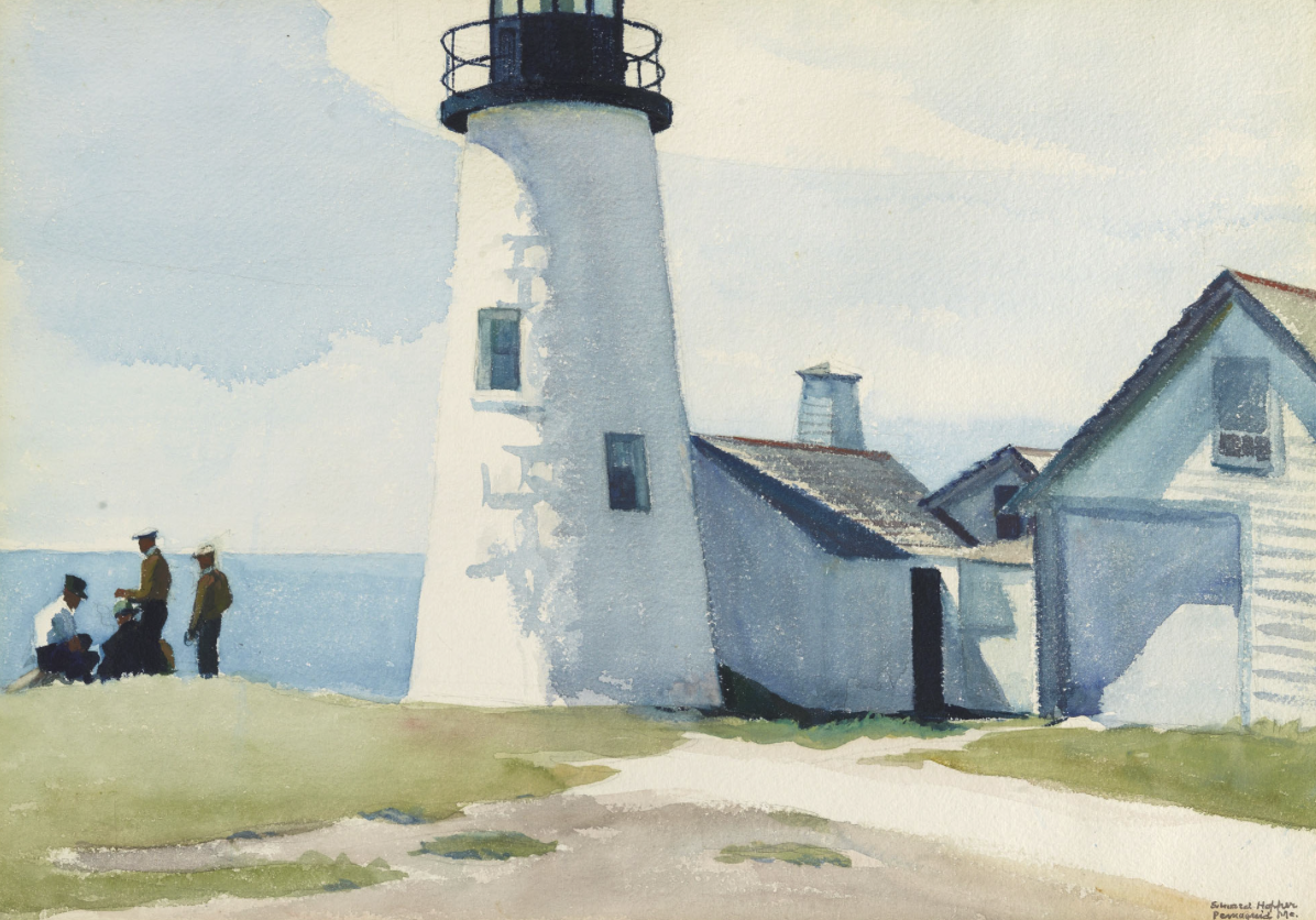   Edward Hopper  United States, 1882–1967  Pemaquid Light , 1929 watercolor and graphite on paper, 14 x 20 inches Anonymous gift, 1980.166 