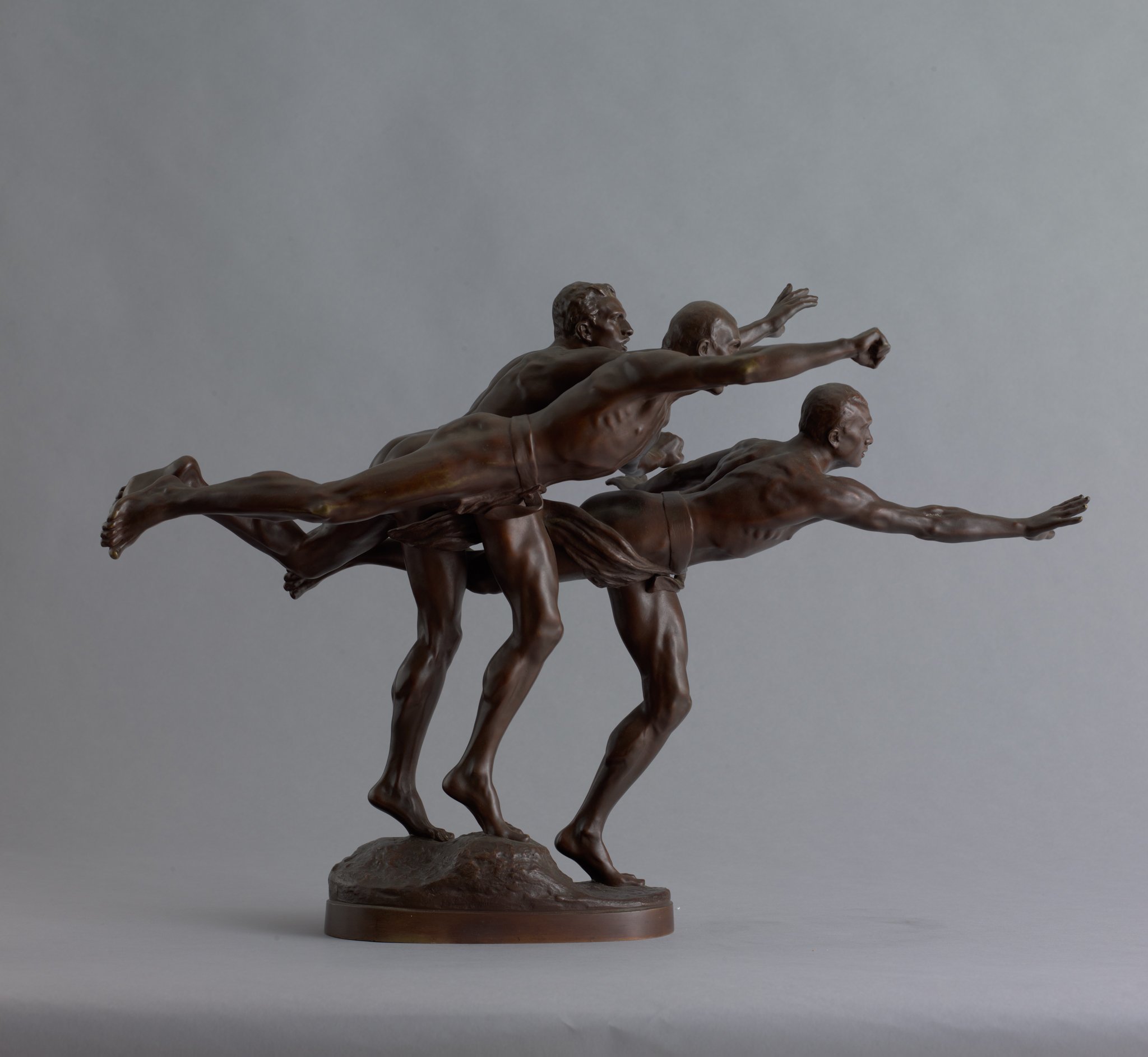  Alfred Boucher (France, 1850-1934),  Au But (The Finishing Line) , circa 1890, bronze, 18 x 26 3/4 x 15 inches. Bequest of Eleanor G. Potter, 2021.6.10. Image courtesy Luc Demers 