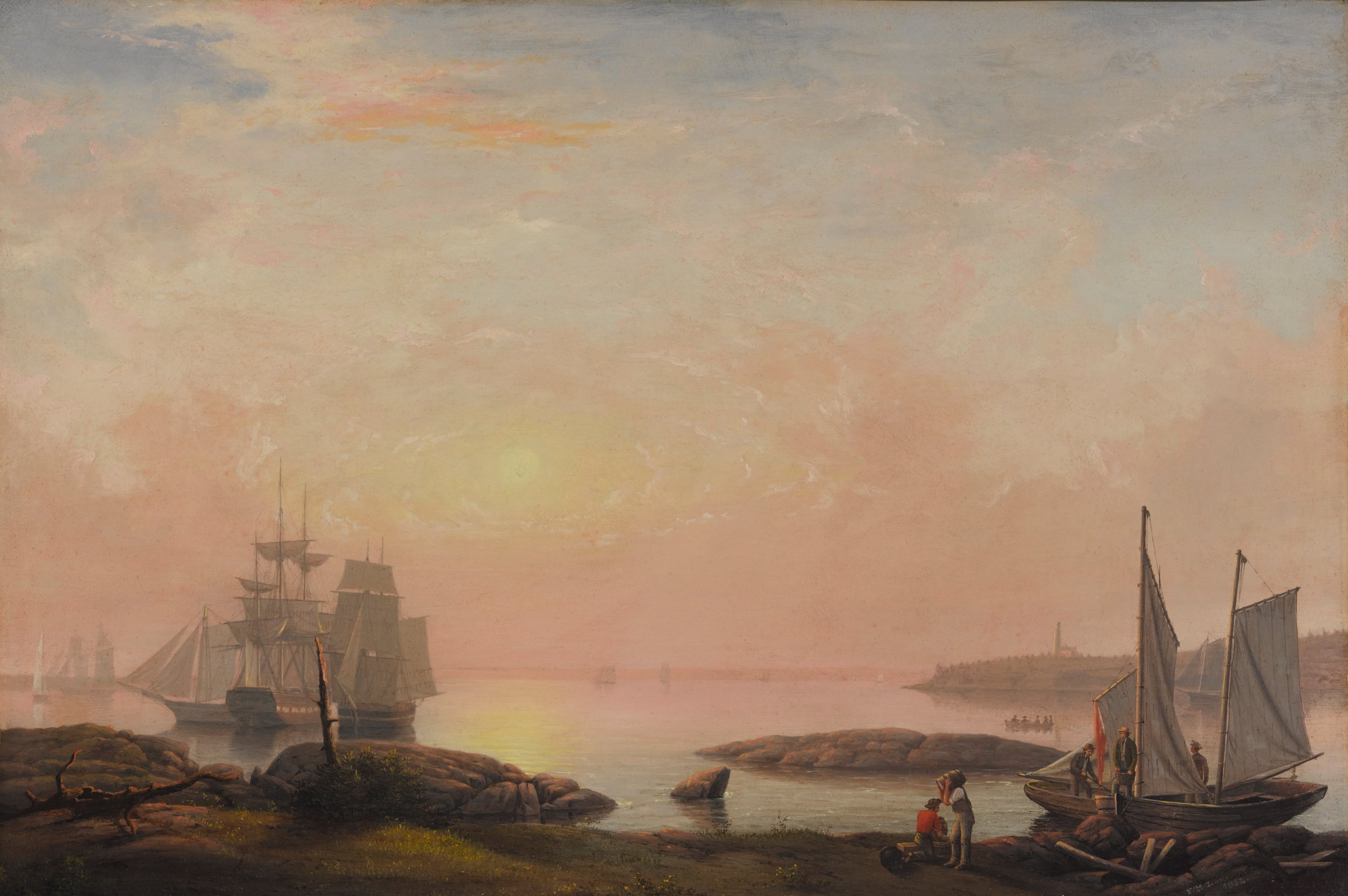   Fitz Henry Lane  United States, 1804–1865  Castine Harbor , 1852 oil on canvas, 20 1/8 x 30 1/8 inches Bequest of Elizabeth B. Noyce, 1996.38.29   