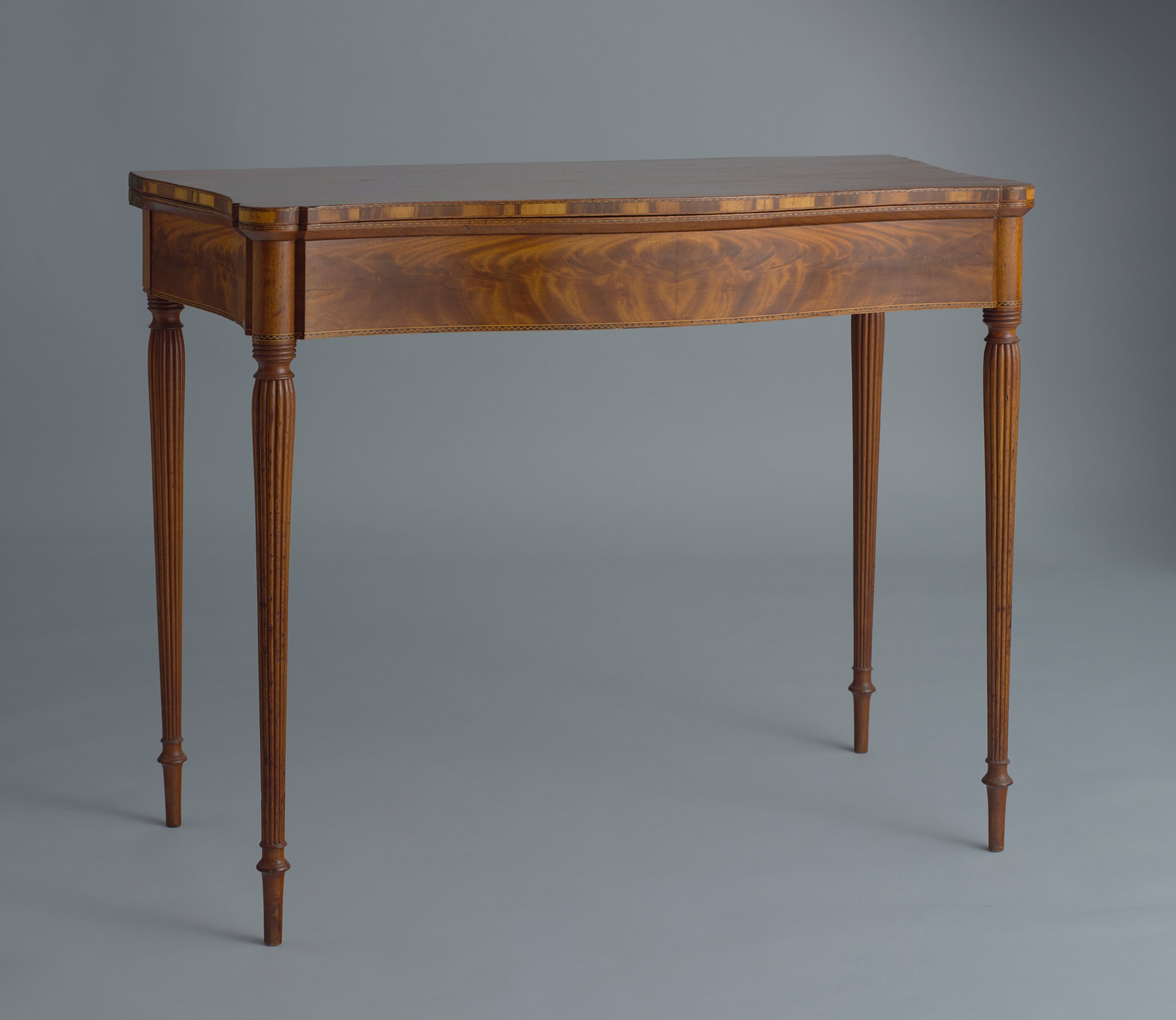   Daniel Radford  United States, 1786–after 1834  Card Table , circa 1805 mahogany, brass, 29 15/16 x 38 1/8 x 18 9/16 inches Museum purchase with support from Mr. and Mrs. Fletcher Brown, Frances W. Peabody, Mrs. John R. Rand, Earle G. Shettleworth,