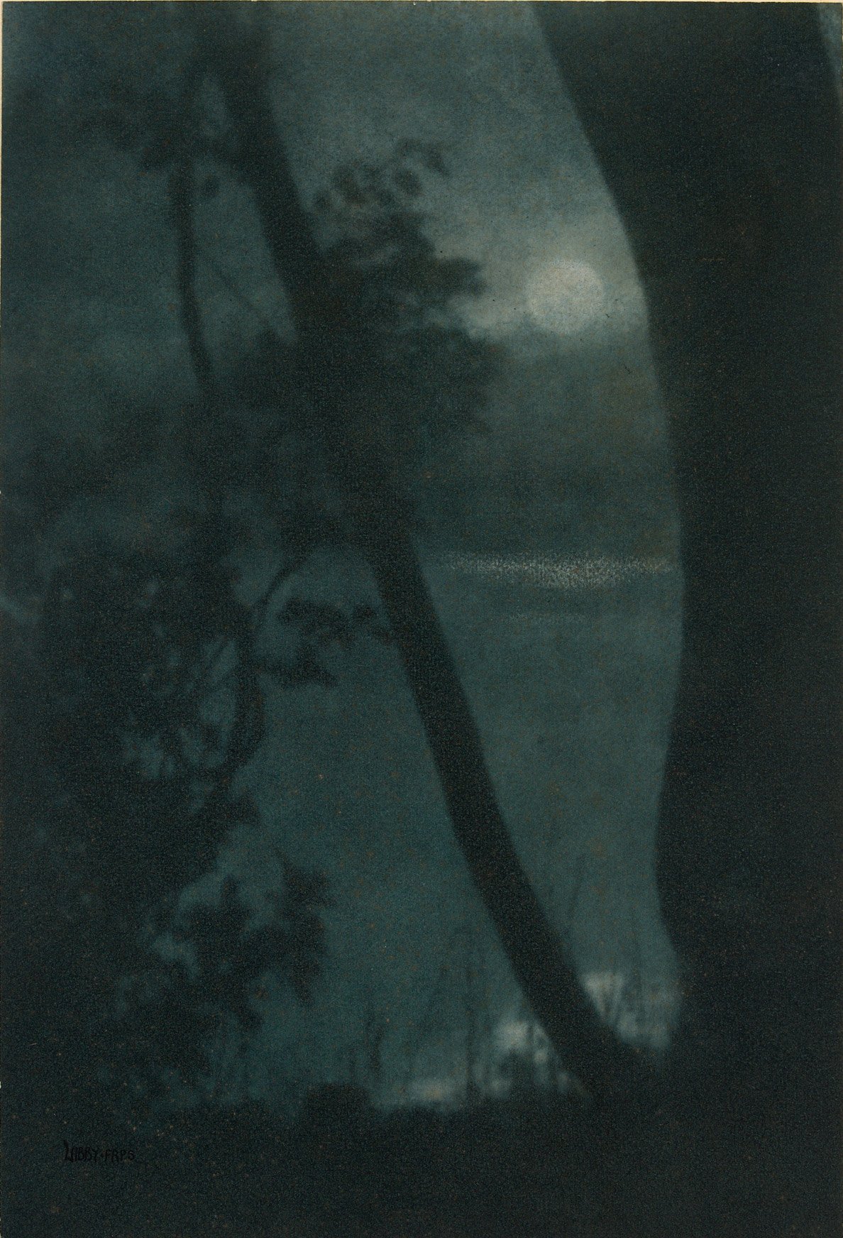   Francis Orville Libby  United States, 1883–1961  Moonrise , circa 1922 gum bichromate print, 16 5/8 x 11 1/4 inches Promised Gift from the Judy Glickman Lauder Collection, 6.2004.1 