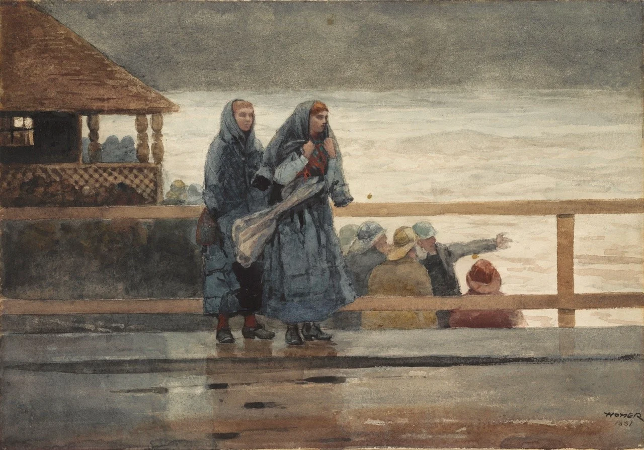 Winslow Homer (United States, 1836–1910), Perils of the Sea, 1881, watercolor over graphite on cream wove paper,14 5/8 x 20 15/16 inches. Clark Art Institute, Acquired by Sterling and Francine Clark before 1955, 1955.774