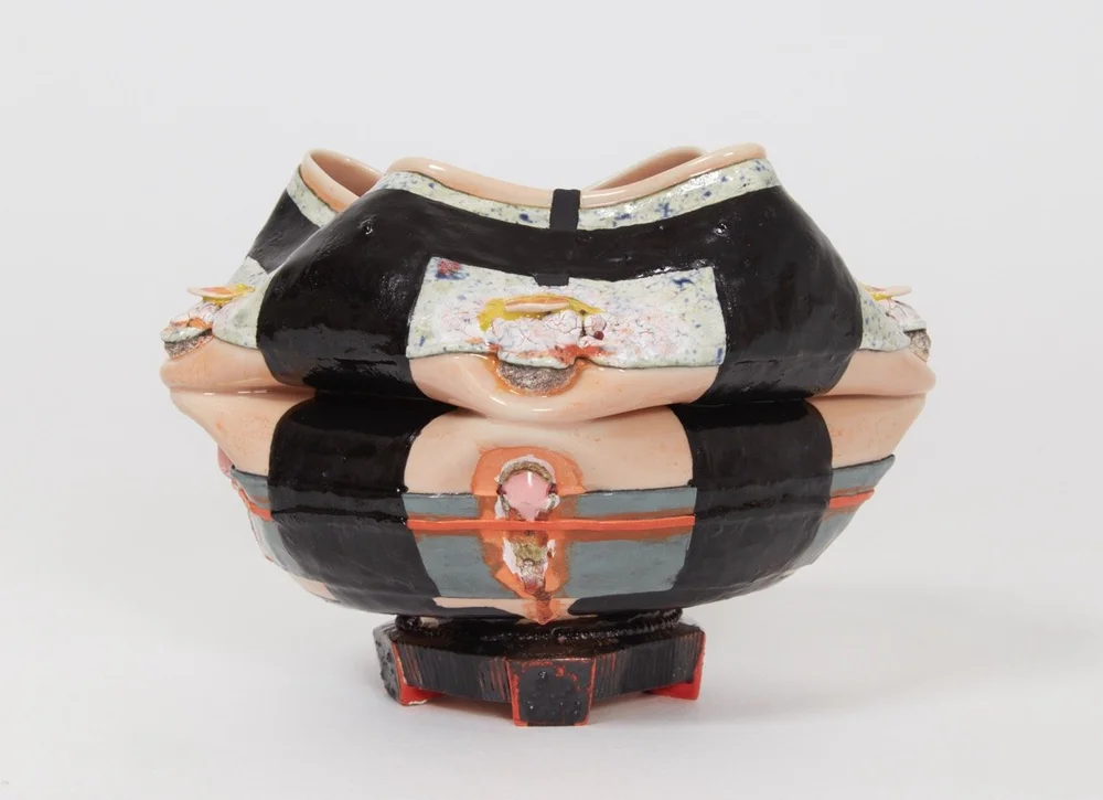  Kathy Butterly (United States, born 1963),  Baked Sale , 2018, clay, glaze, 4 5/8 × 5 1/2 × 5 inches. Museum purchase with support from the Peggy and Harold Osher Acquisitions Fund, the Bernstein Acquisition Fund, and the Contemporary Art Fund, 2019