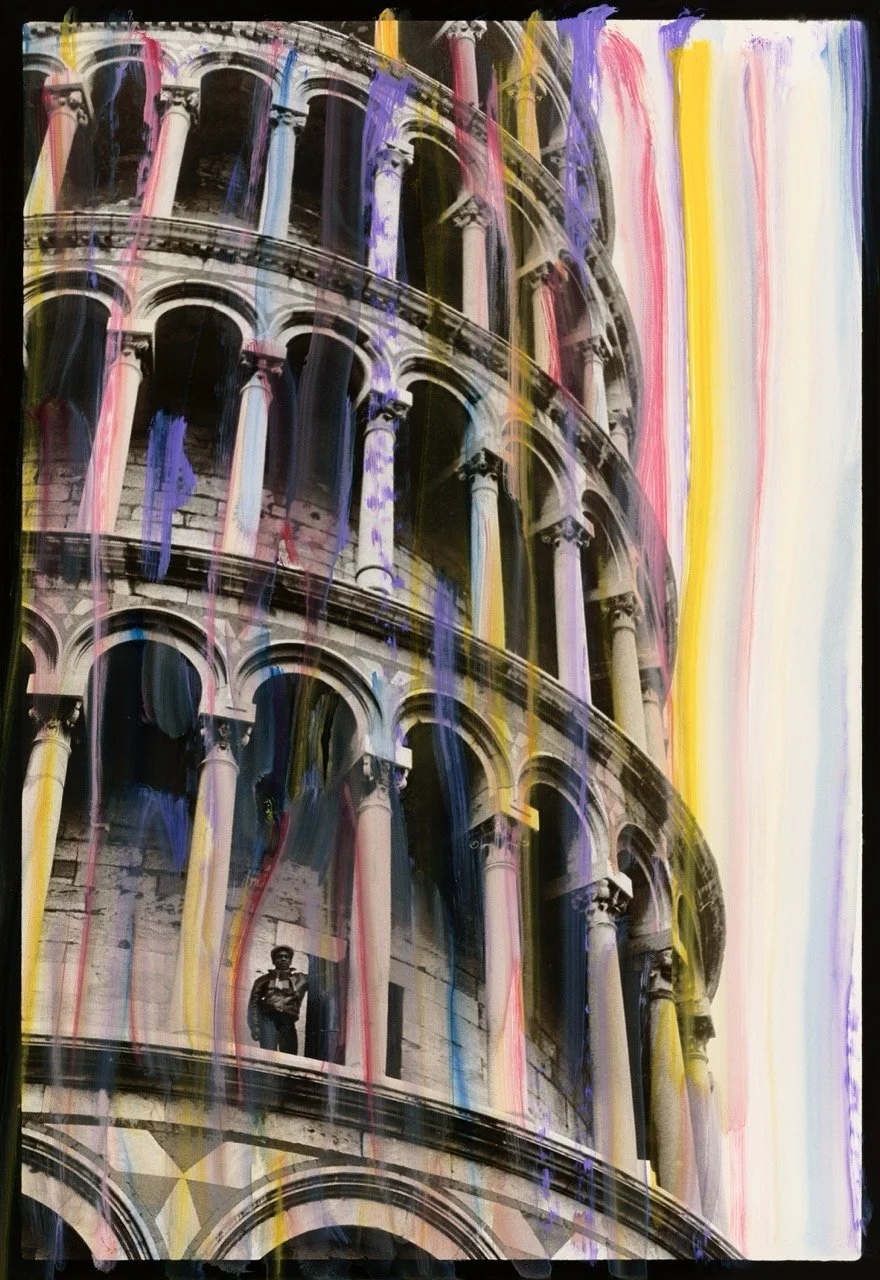  Ming Smith (United States, born 1950),  Leaning Tower of Pisa,  1980, pigment print on dibond, 60 x 40 inches. Courtesy of the artist and The Gund at Kenyon College 
