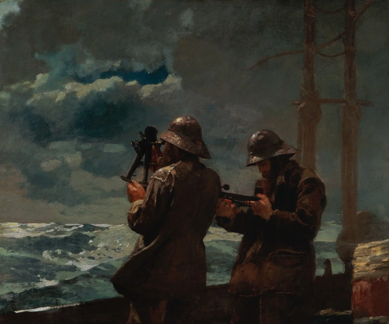 Winslow Homer (United States, 1836–1910), Eight Bells, 1886, oil on canvas, 25 3/16 x 30 3/16 inches. Addison Gallery of American Art, Phillips Academy, Andover, Massachusetts. Gift of anonymous donor, 1930.379. Image courtesy Addison Gallery of A