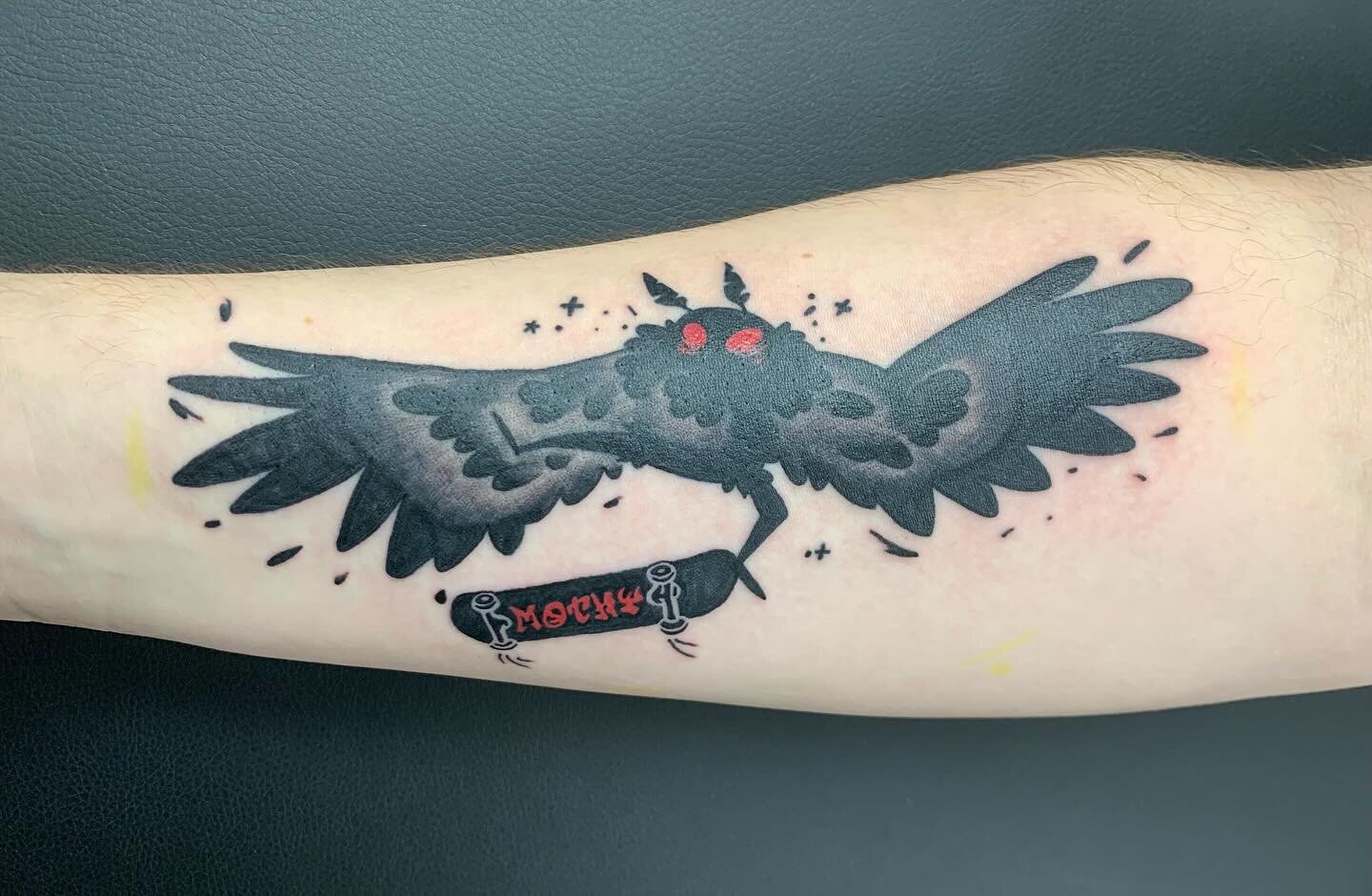 Tattoo by Bruce 
@jaxdad13 #mothman #pointpleasantwv #tnt #bicknee #gallipolis