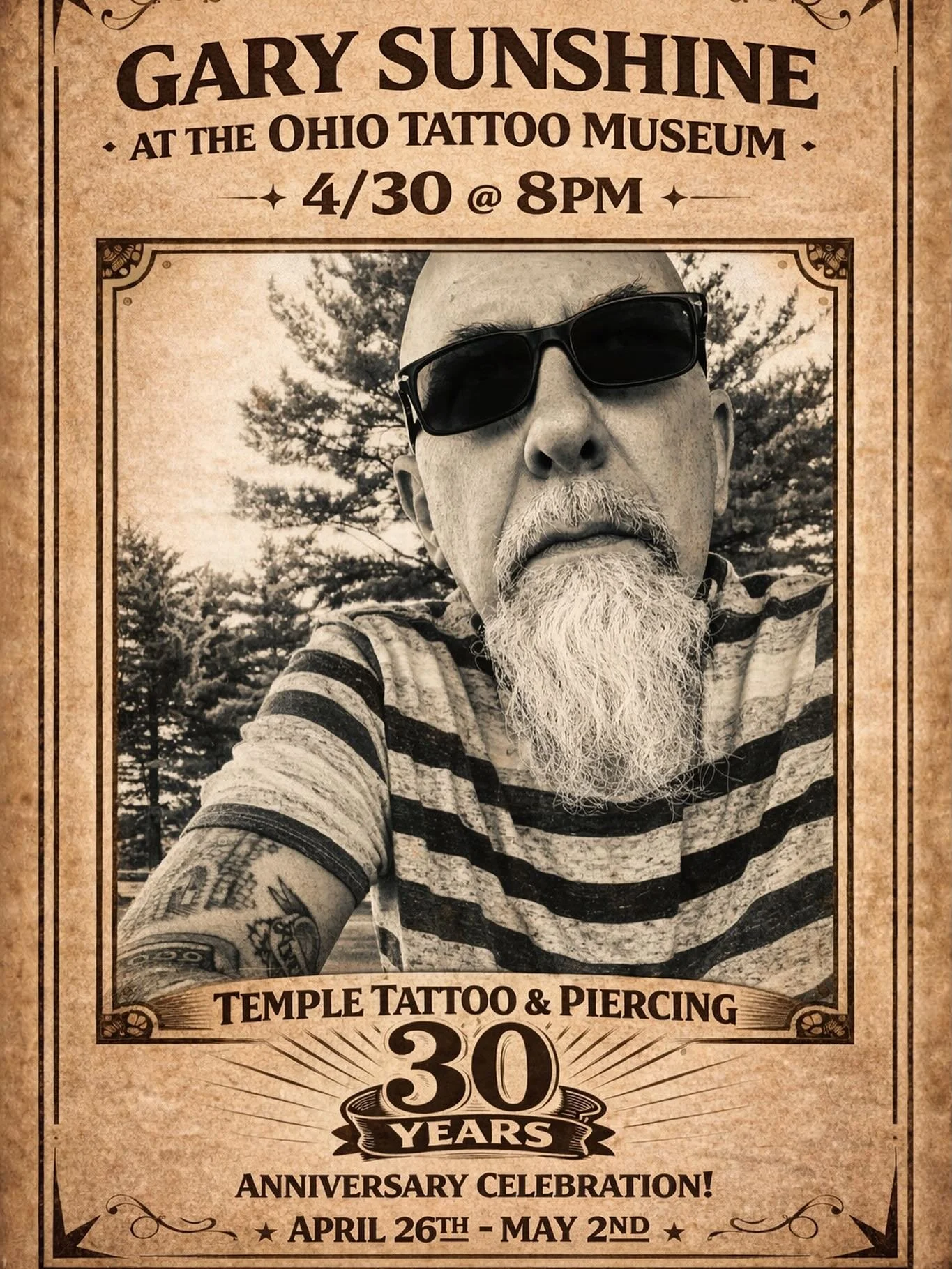 🔥 We&rsquo;re excited to welcome Gary Sunshine to our 30th Anniversary Celebration!🔥
A true New York rock &amp; roll veteran, Gary has played with Circus of Power, The Silos, NY Loose, and Screaming Sneakers, with releases on Columbia, RCA, Hollywo