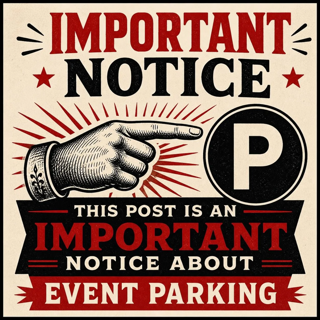 We&rsquo;re expecting a great crowd this weekend for the Temple Tattoo 30th Anniversary events at The Ohio Tattoo Museum and we could use everyone&rsquo;s help with parking.

If you are parking in front of the building, please:
&bull; Pull as close t