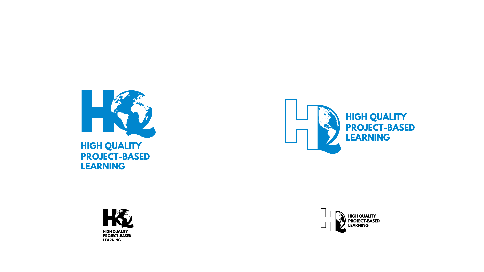 Given the relatively long brand name, the student designer of this concept felt passionately about creating a mark that focused on HQ as an iconic brand. The student took an existing sketch and incorporated the feedback we received to include an earth or a globe.