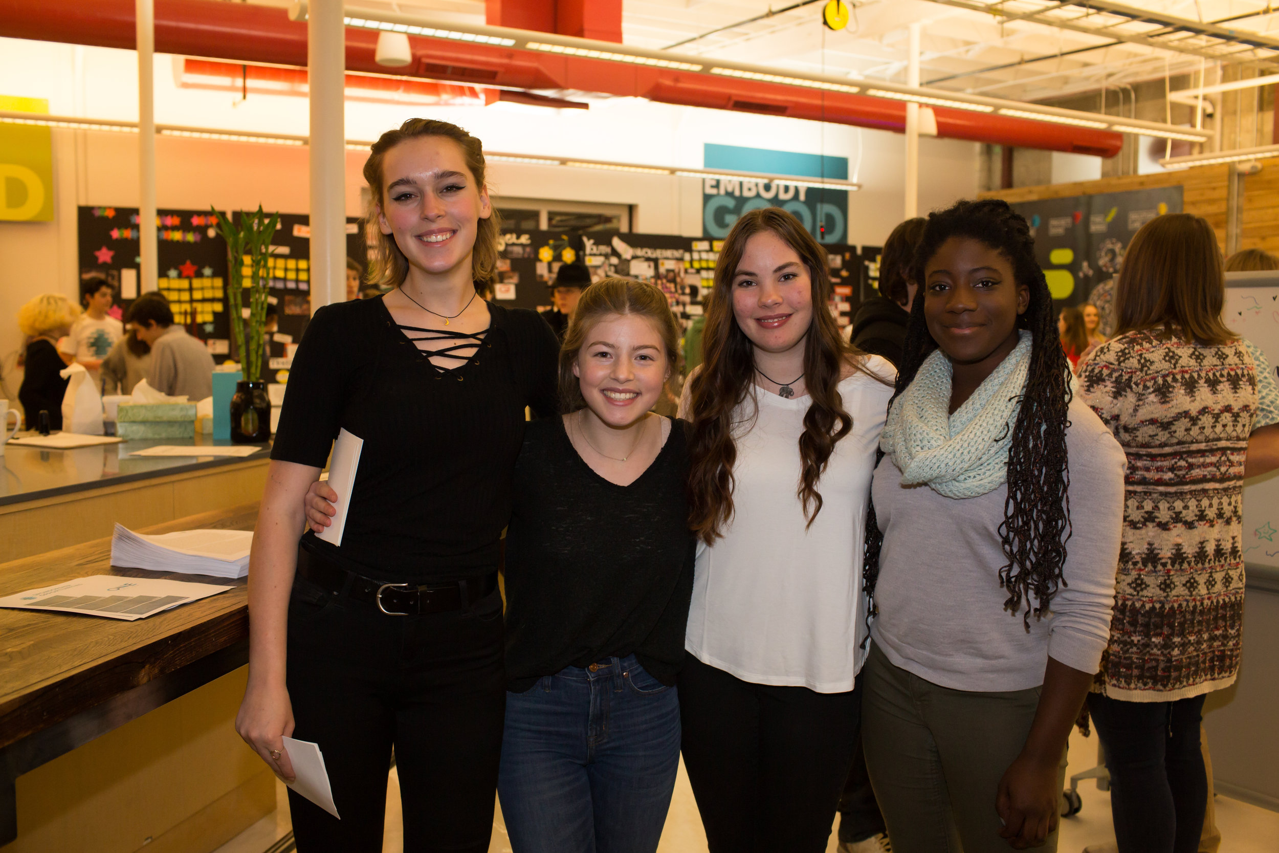 Students celebrate disrupting for good.