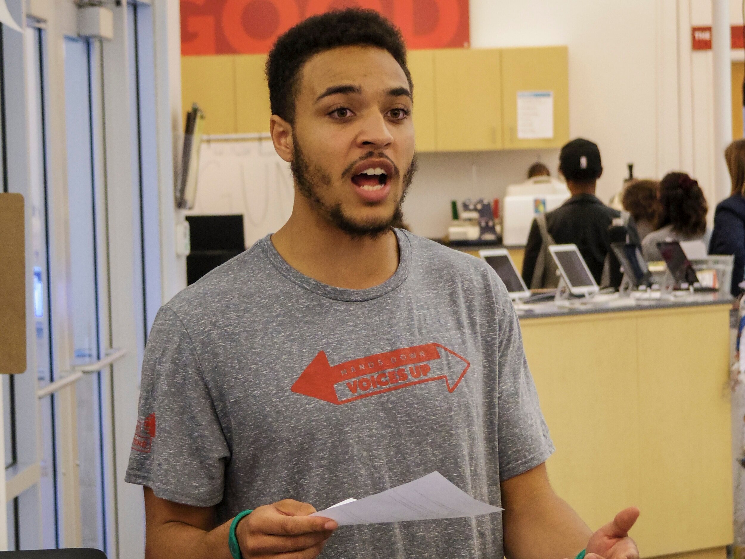  More than a half dozen learners joined Marcus in the breakout session on suicide prevention, where he spoke about how empathy and a supportive community can help lower suicide rates. 