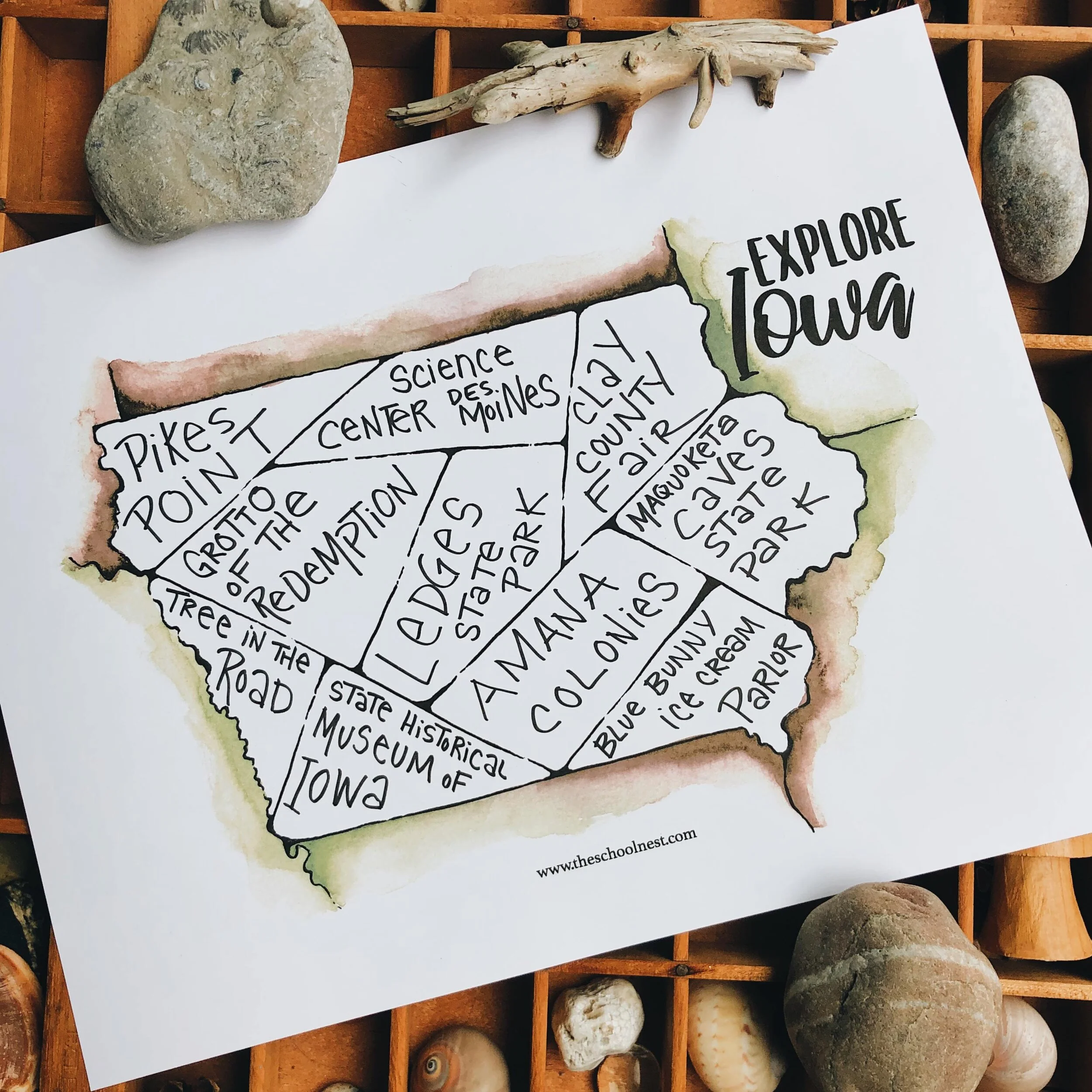 Explore Iowa: A Printable Adventure Tracker | theschoolnest