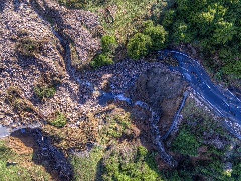 Cyclone Gita Aftermath - Takaka Hill - Aerial - NZ (Copy)