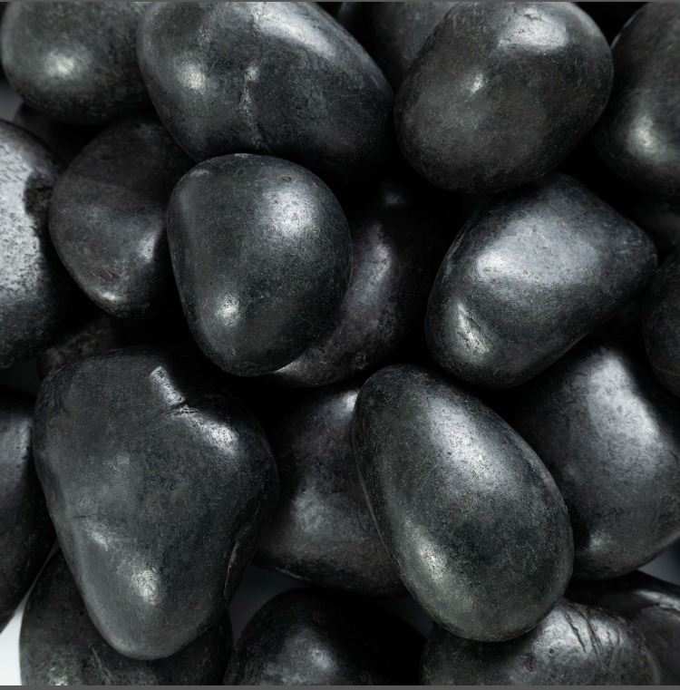 Black Polished Pebbles 40 Lbs Bag
