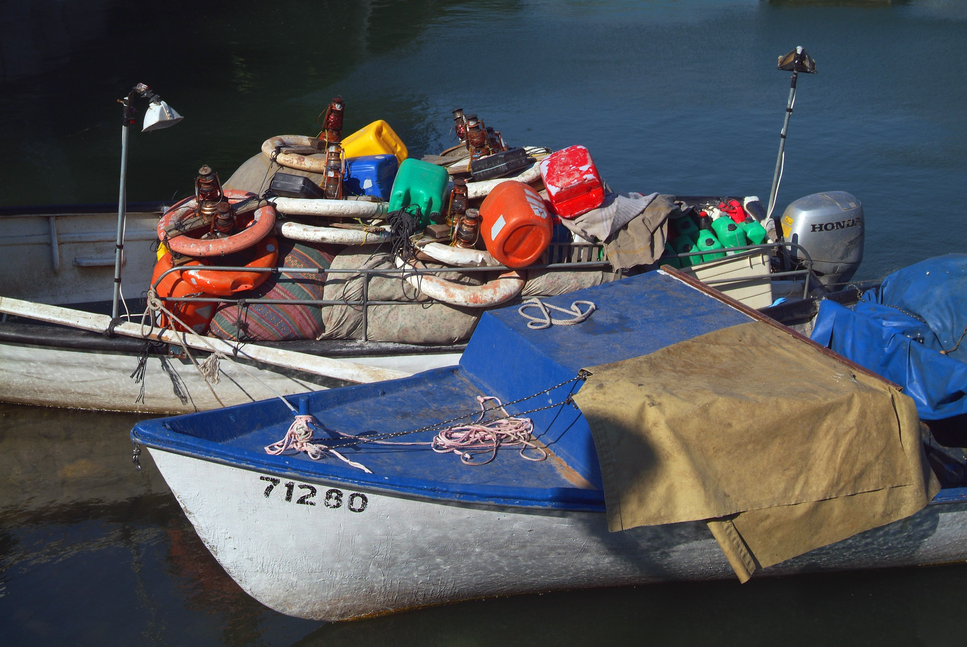 Fishing Boats, Tiberias, Sea of Galilee.JPG