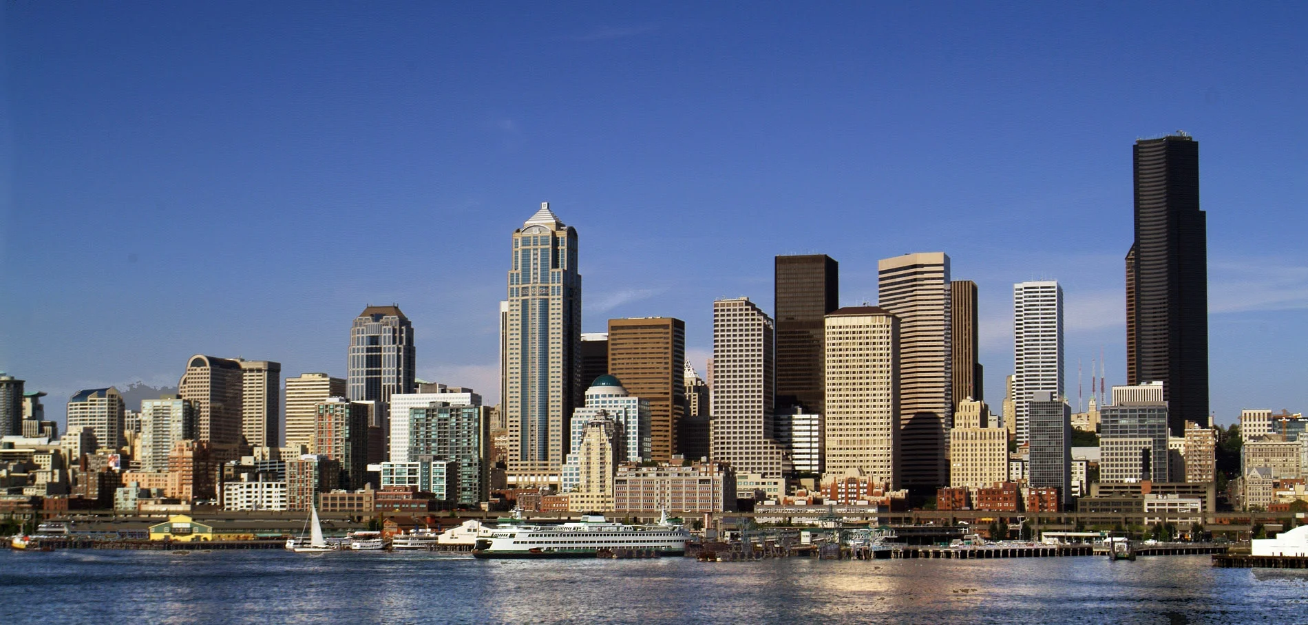 Seattle Waterfront From Cruise Ship .JPG