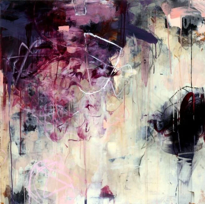 Opus 10, Acrylic, oil, alkyd, wax on wood, 40"x40"