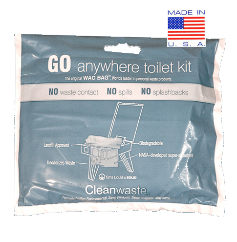 PETT "Go Anywhere" Toilet Kit has bags, chemicals, and *some* toilet paper.